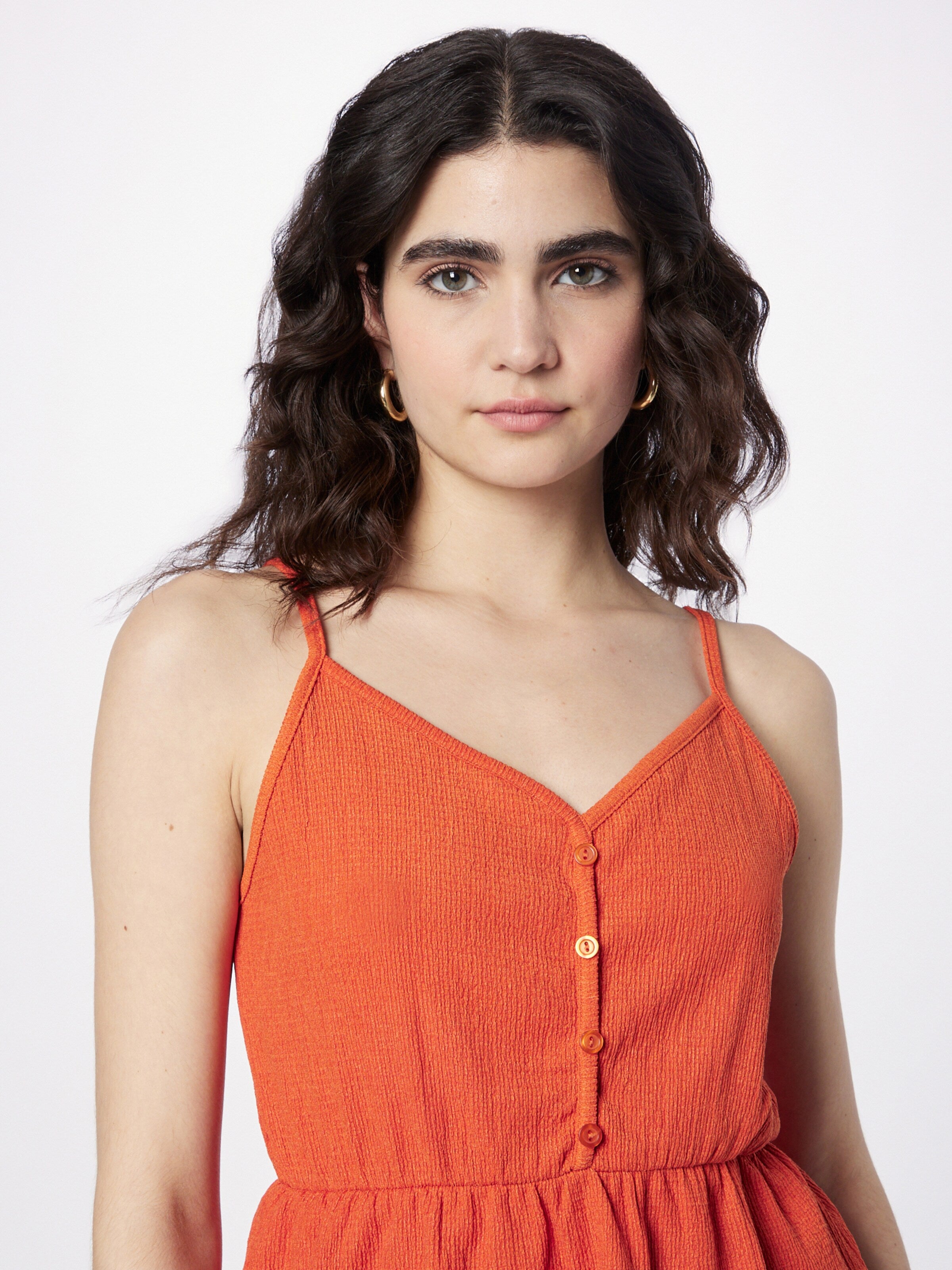 About You Spaghetti Tops Top Maura Dames Oranje