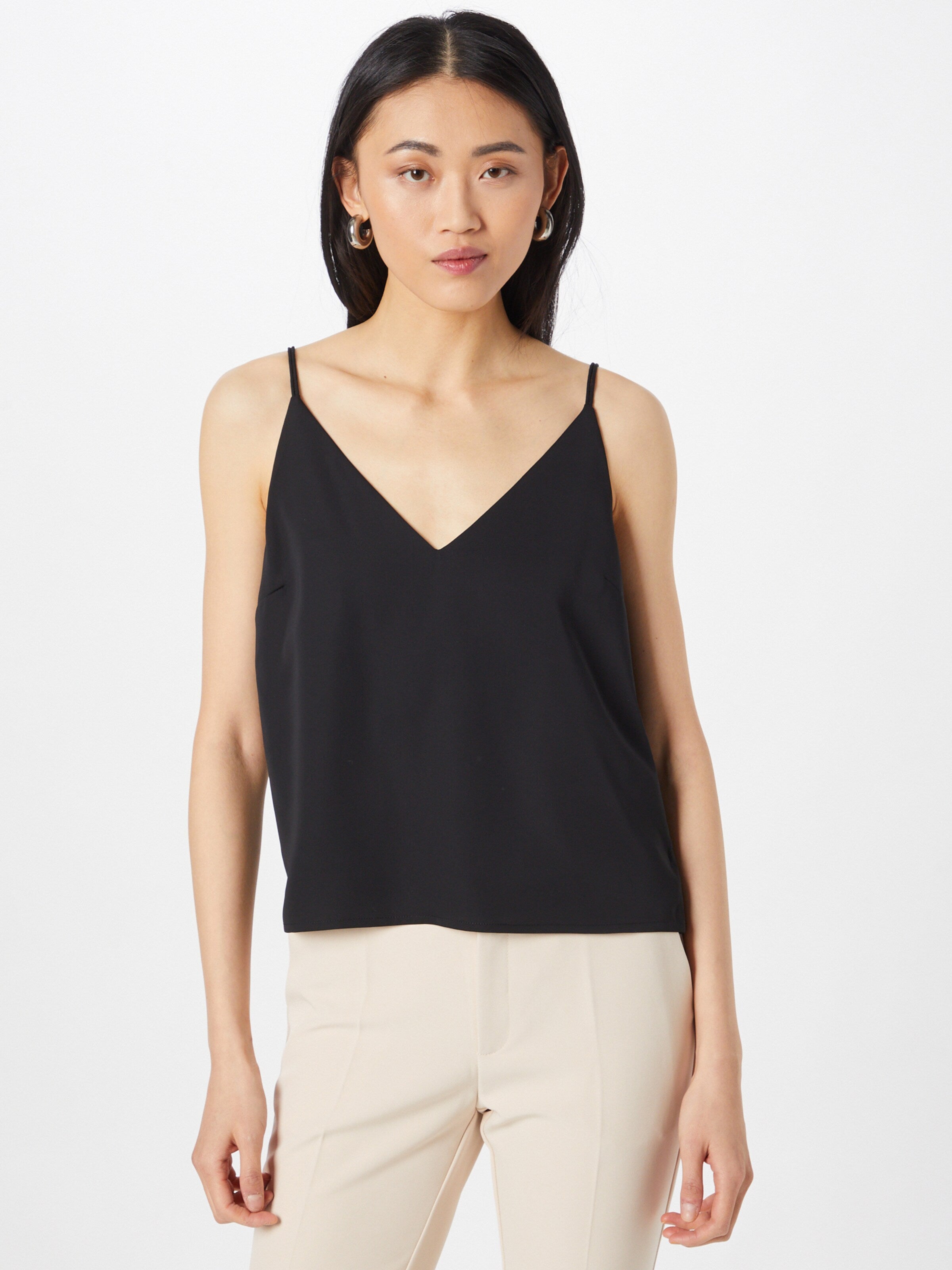 Calvin Klein Spaghetti Tops Regular Top Dames Zwart