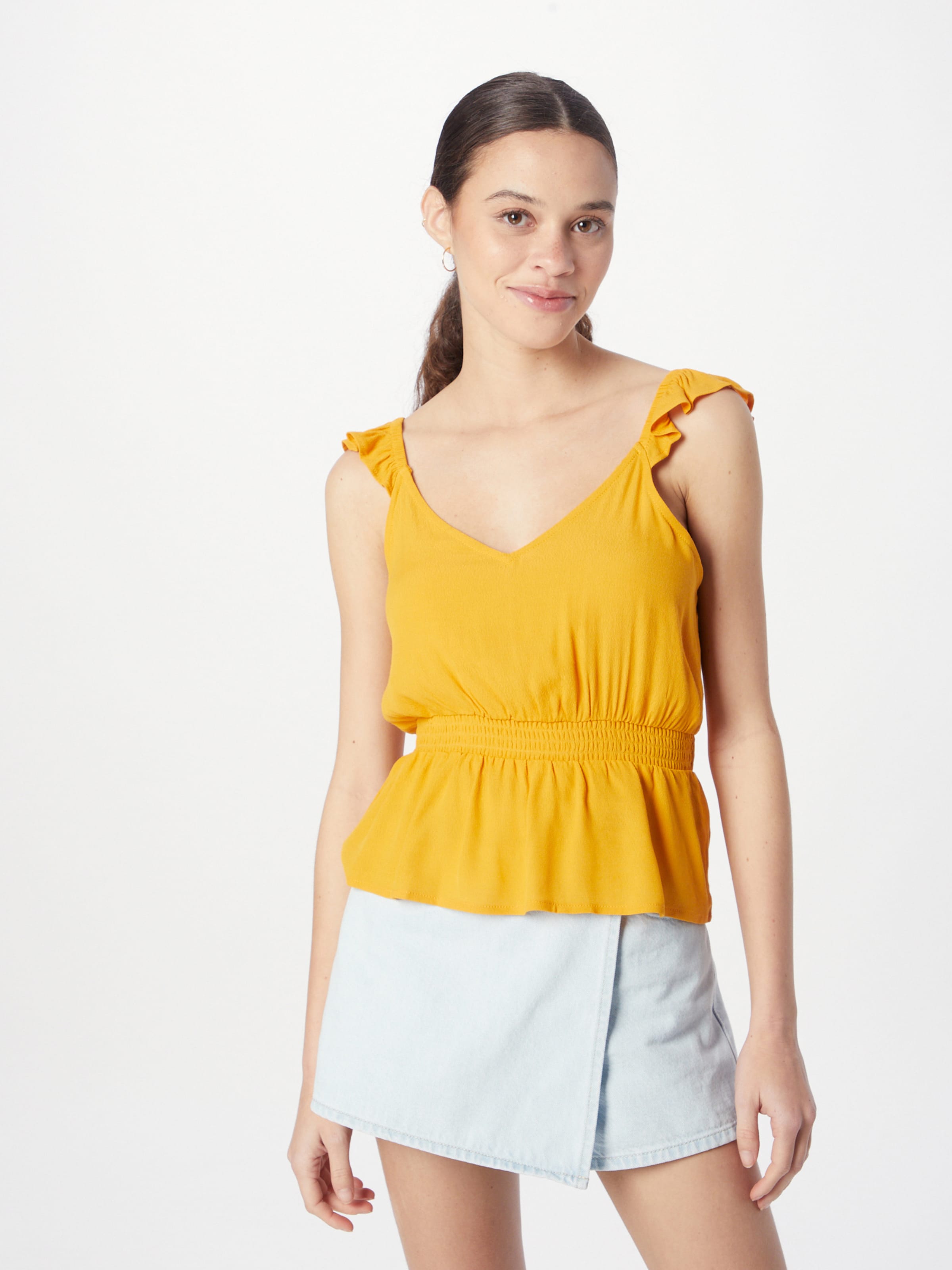 About You Uitgaanstops Top Lillian Dames Goudgeel
