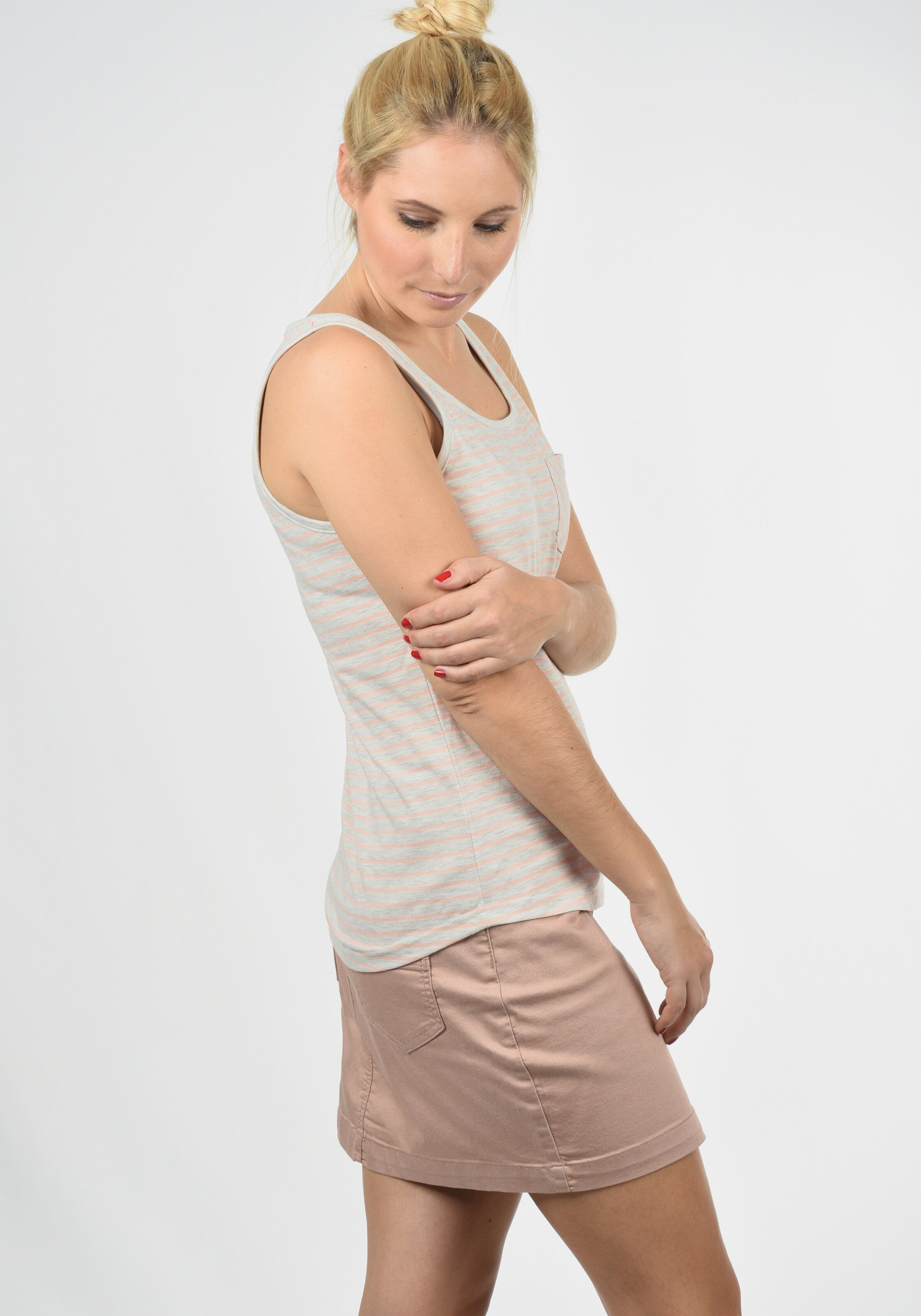 DESIRES Mouwloze Shirts Top Melanie Dames Parelwit