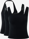 Hollister Kanten Tops Top BARE ECLECTIC Dames Zwart