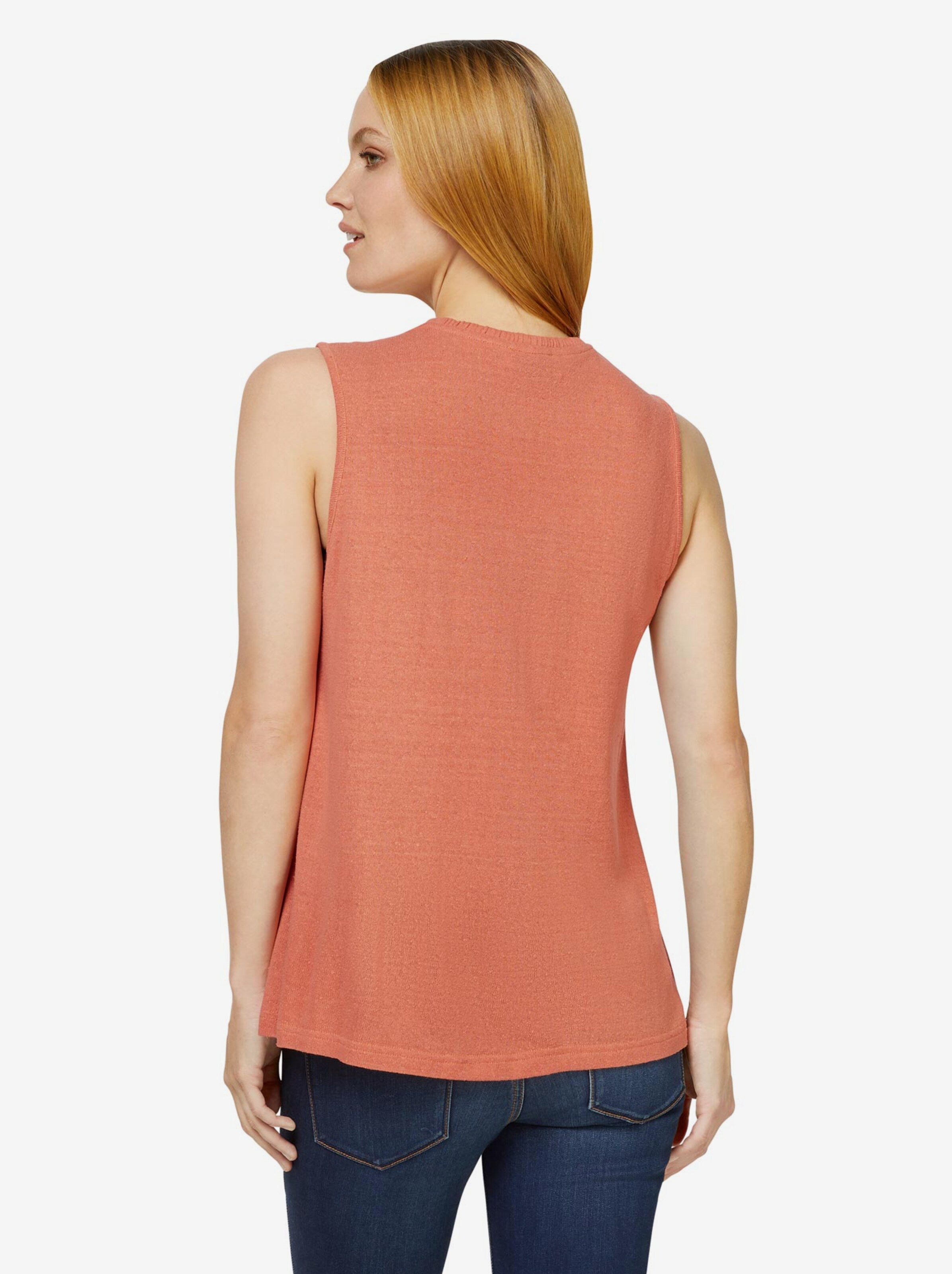 Heine Mouwloze Shirts Top Dames Perzik