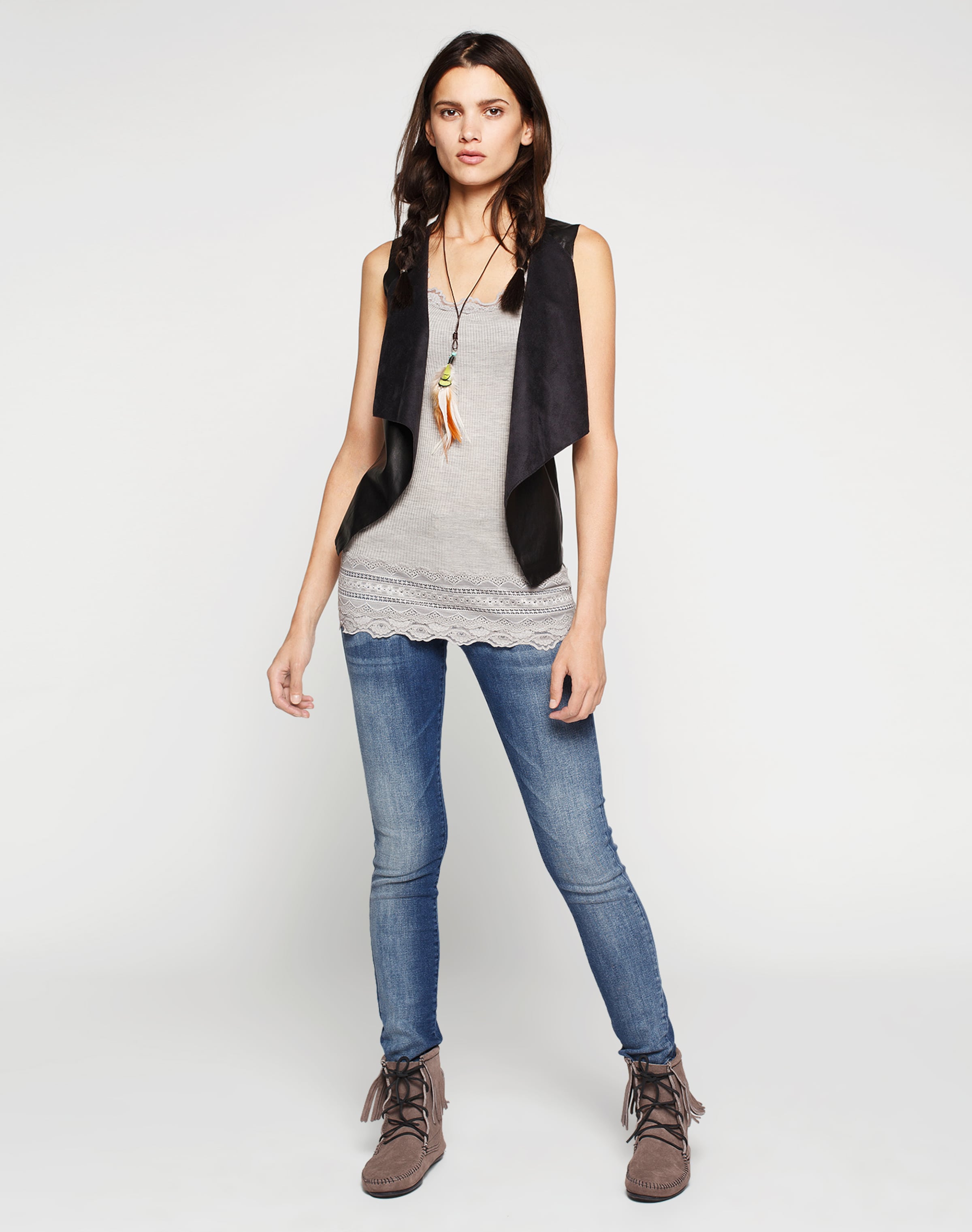 Rosemunde Tanktops Top Dames Lichtgrijs