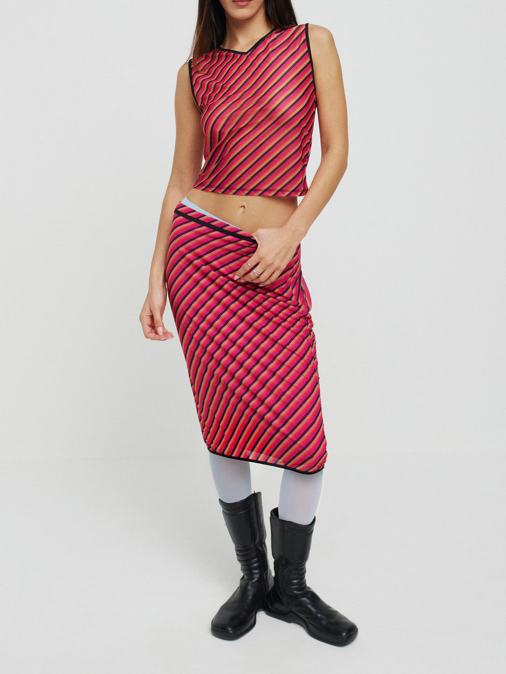  Mouwloze Shirts Top Diana Dames Pink