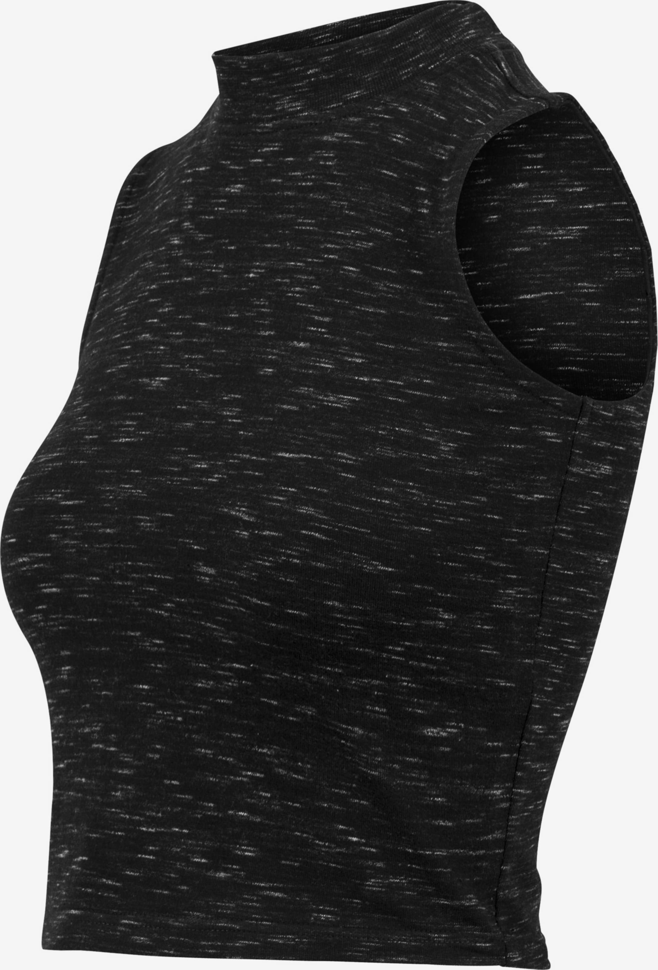 URBAN CLASSICS Crop Tops Top Dames Zwart Gemêleerd