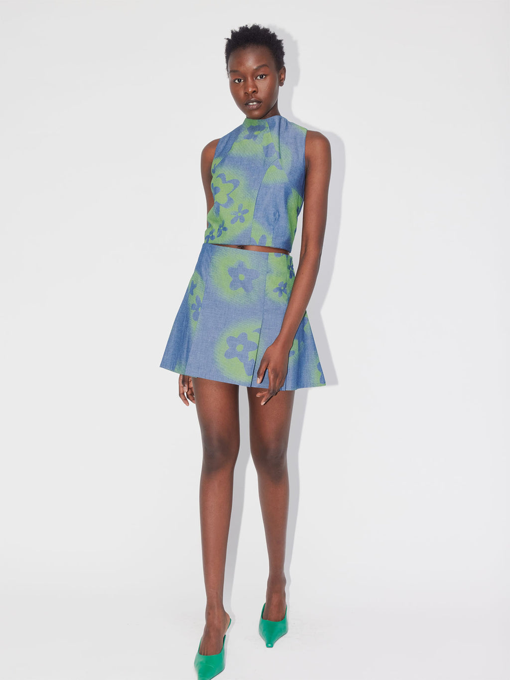  Crop Tops Top Gossy Dames Blauw / Groen