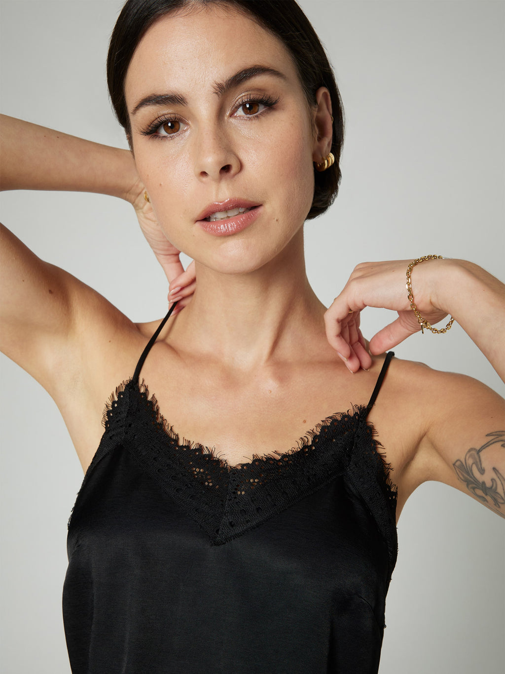  Kanten Tops Top Nathalie Dames Zwart