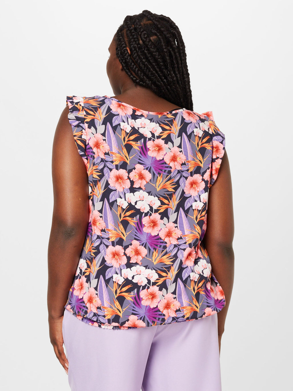 ONLY CARMAKOMA Uitgaanstops Top Ella Dames Nachtblauw