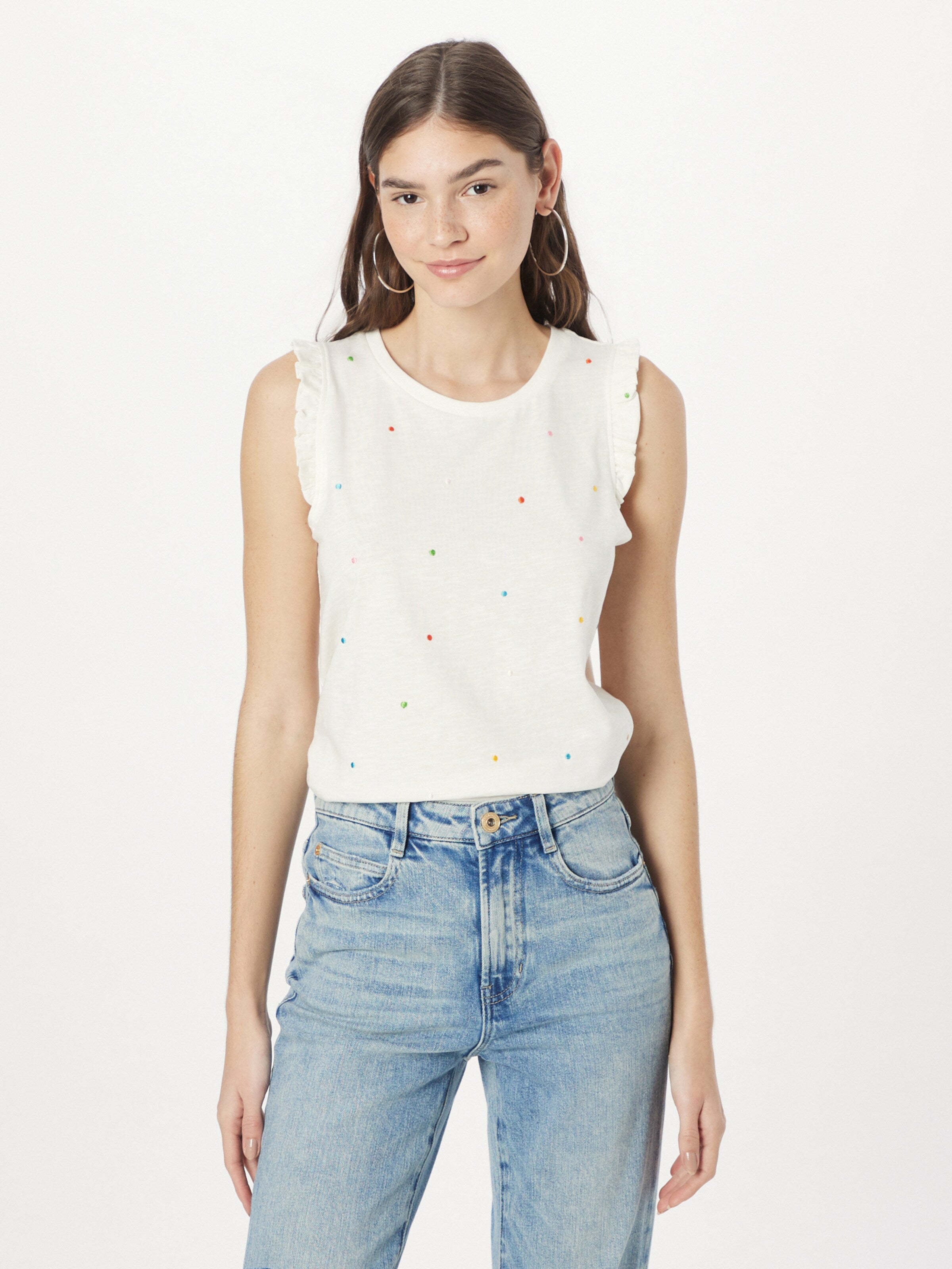  Mouwloze Shirts Top TILDE Dames Wit