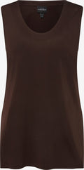 Ulla Popken Mouwloze Shirts Top Dames Bruin