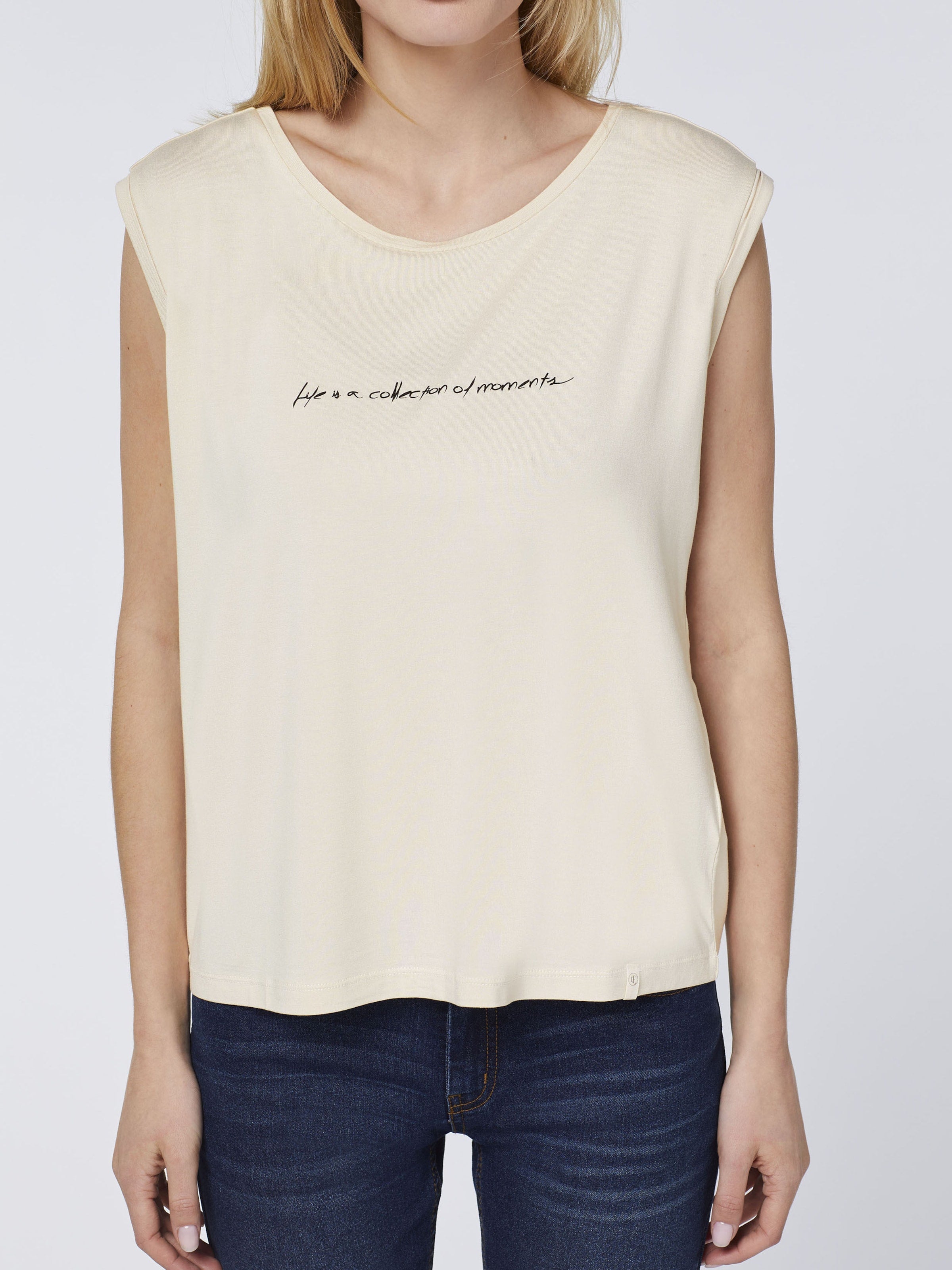  Mouwloze Shirts Top Dames Beige