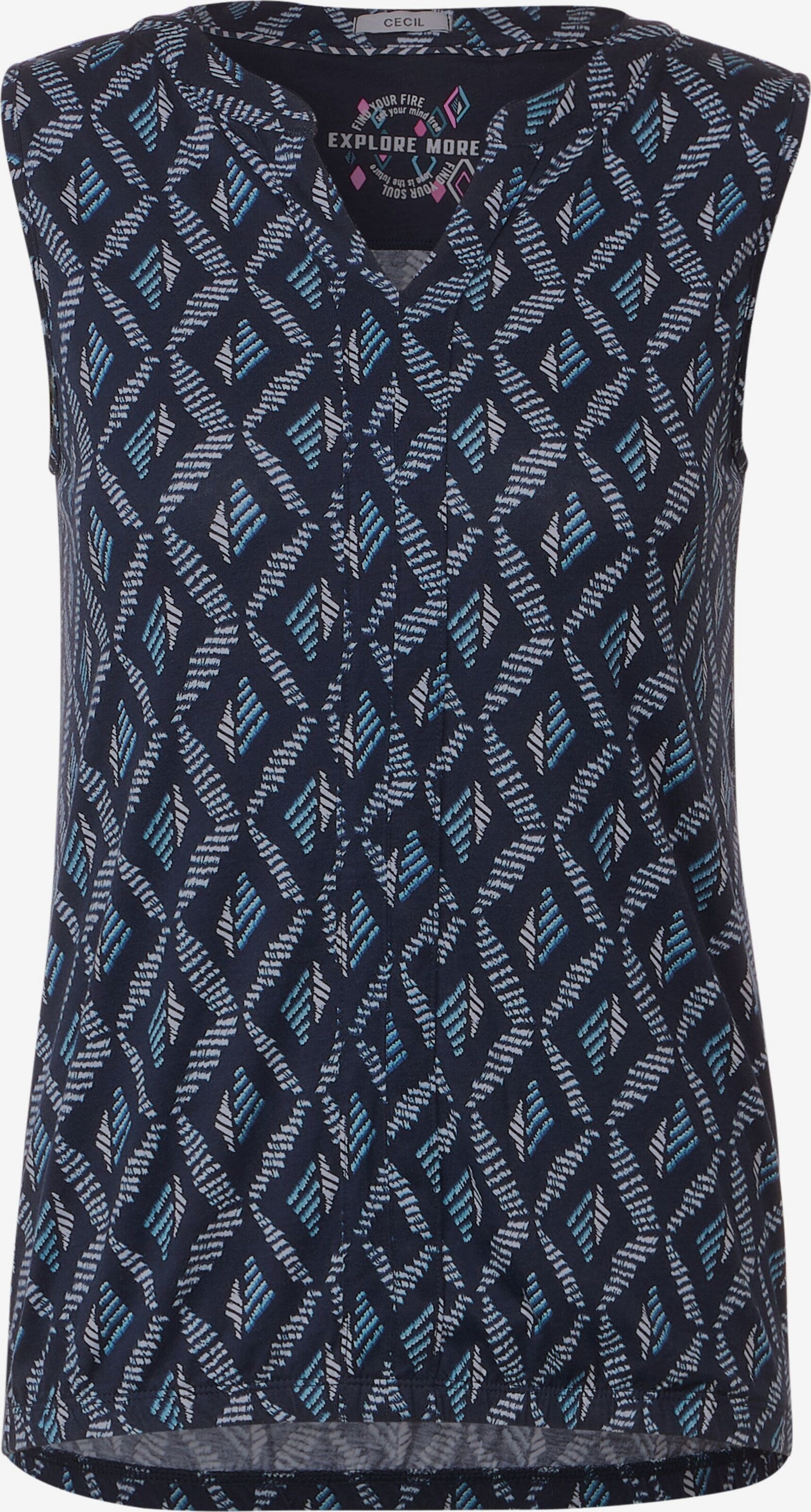 Cecil Blouse Tops Blouse Dames Blauw / Nachtblauw