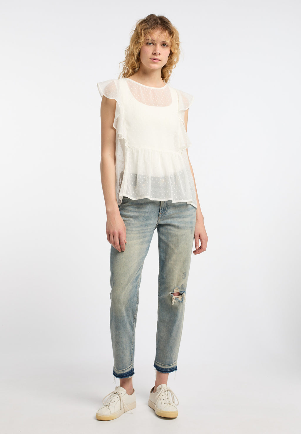 DreiMaster Vintage Blouse Tops Blouse Dames Wolwit