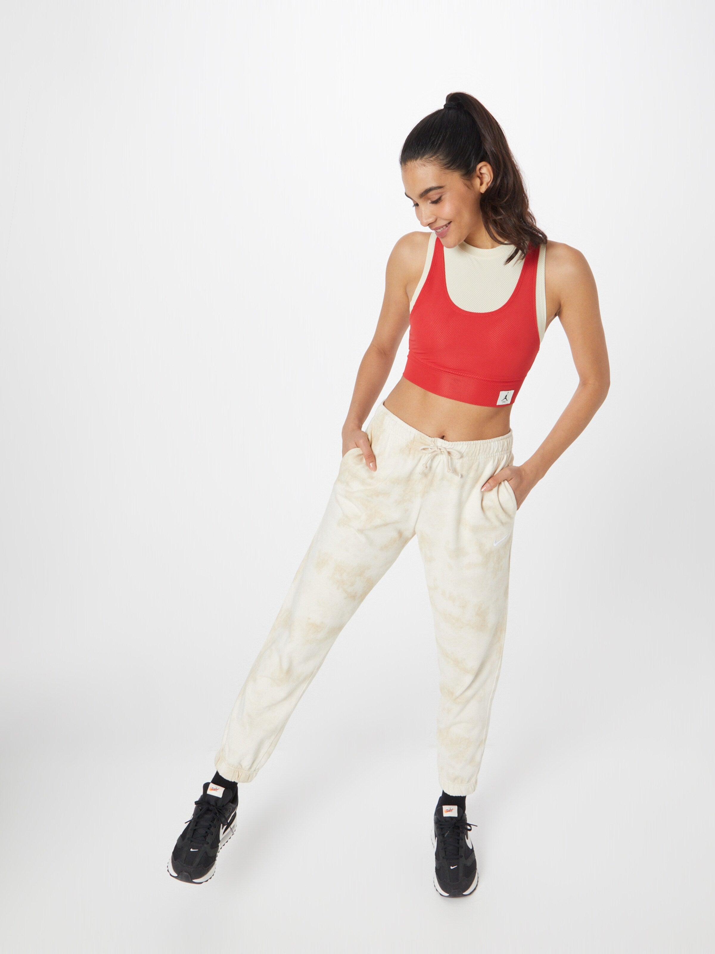 Jordan Crop Tops Top Dames Beige
