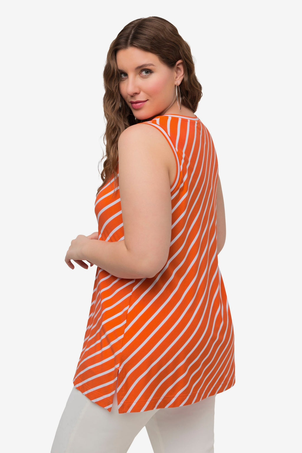 Ulla Popken Mouwloze Shirts Top Dames Oranje