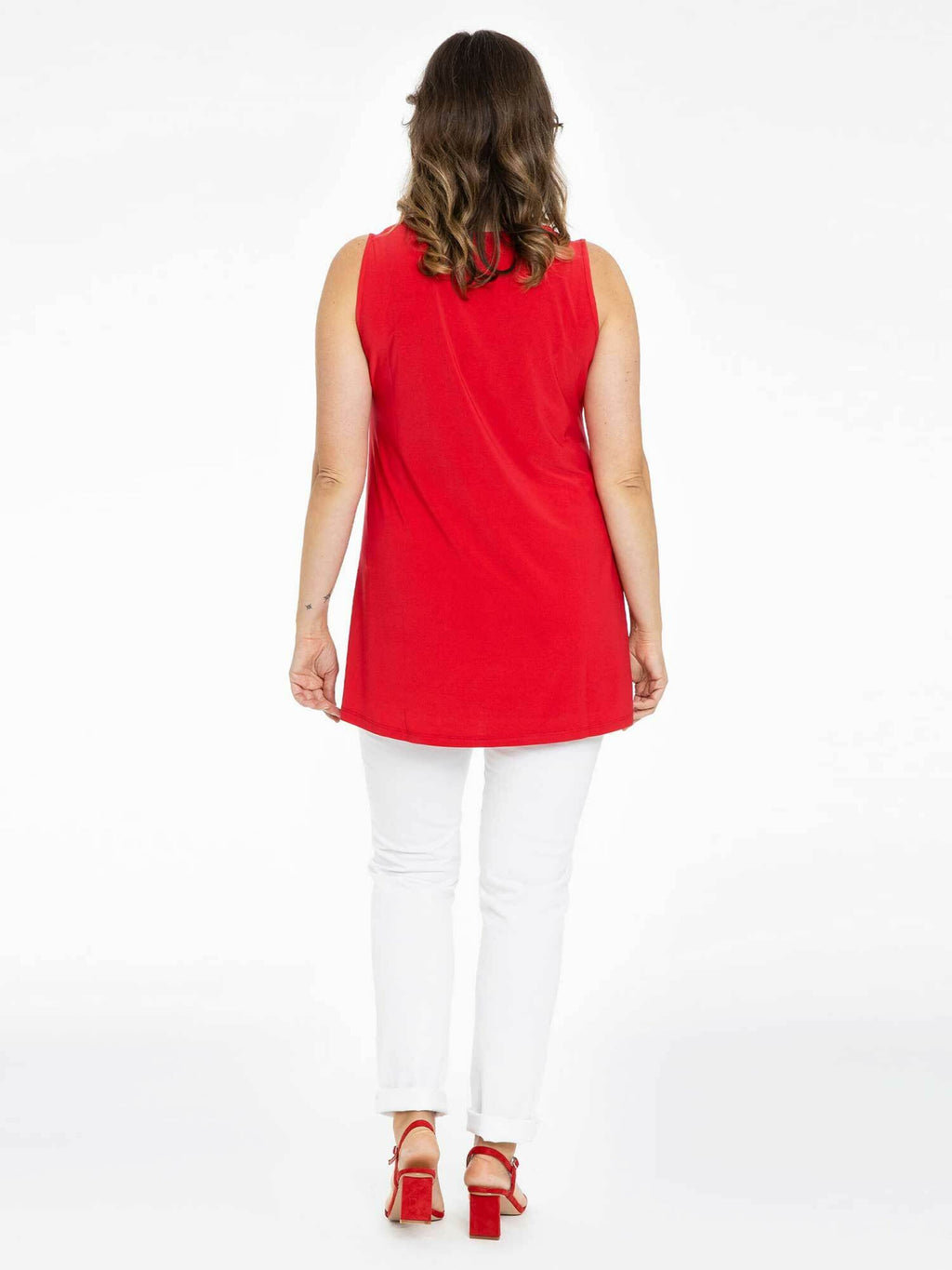  Mouwloze Shirts Top DOLCE Dames Rood