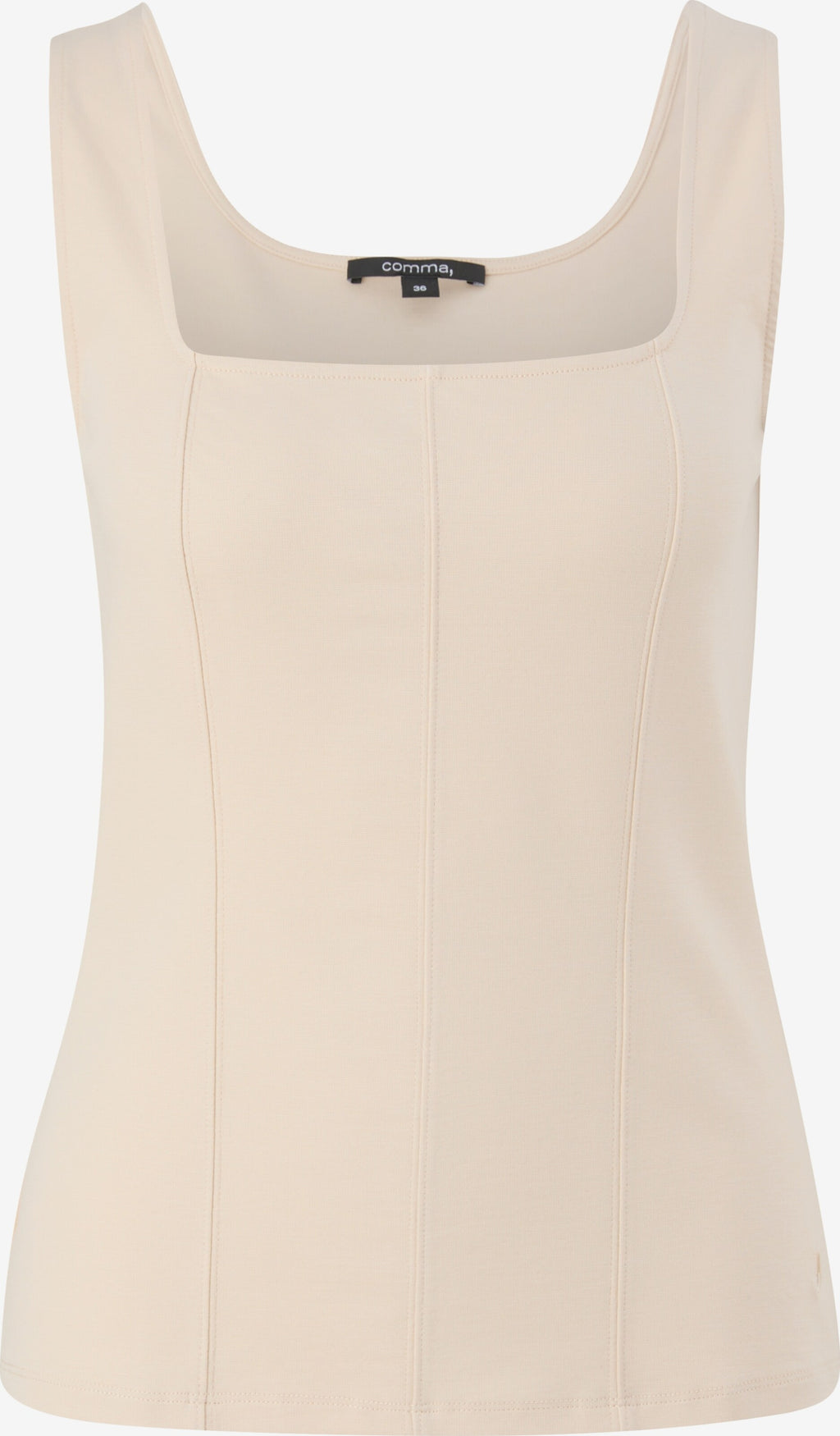Comma Tanktops Top Dames Crème