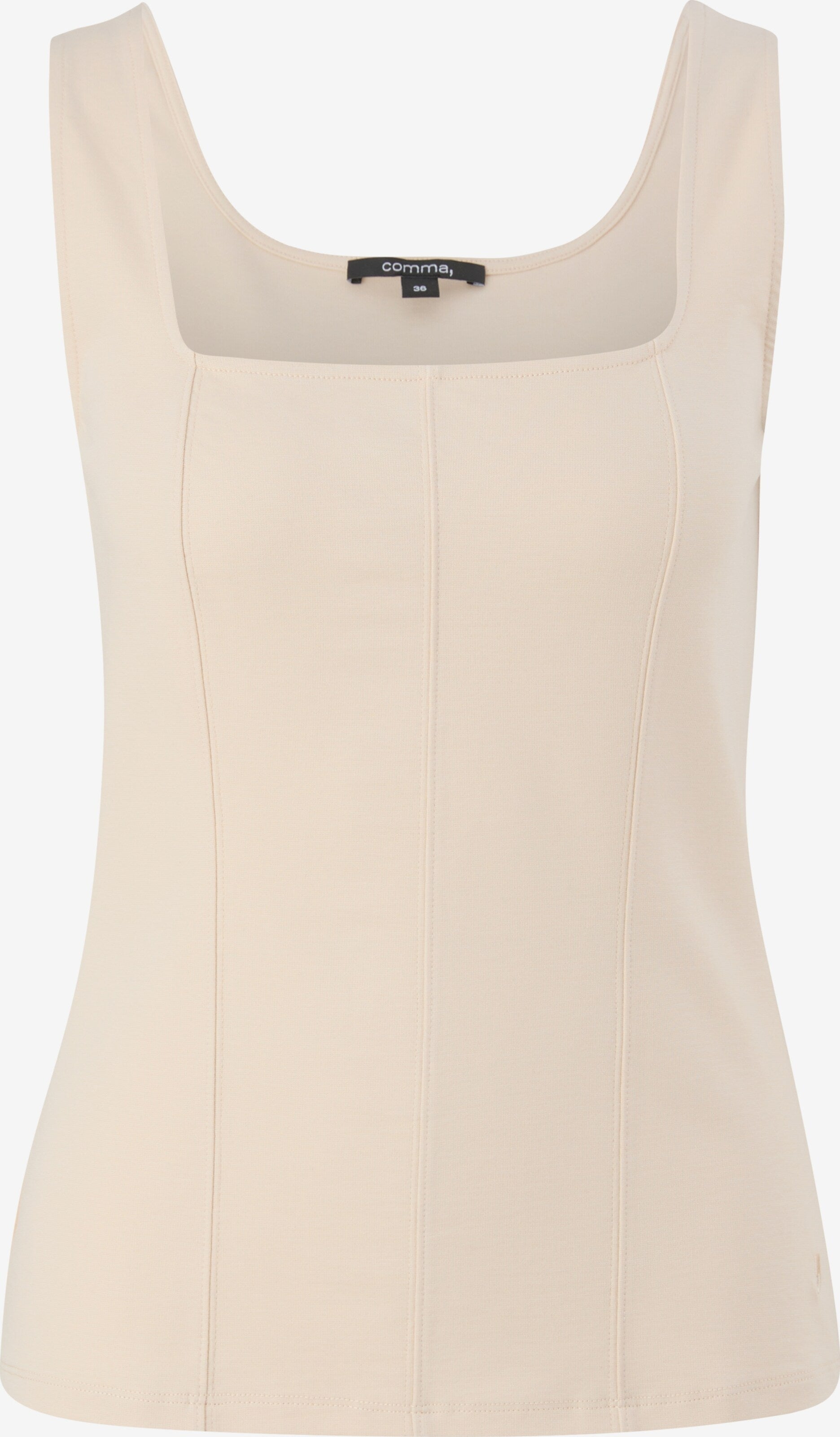 Comma Tanktops Top Dames Crème