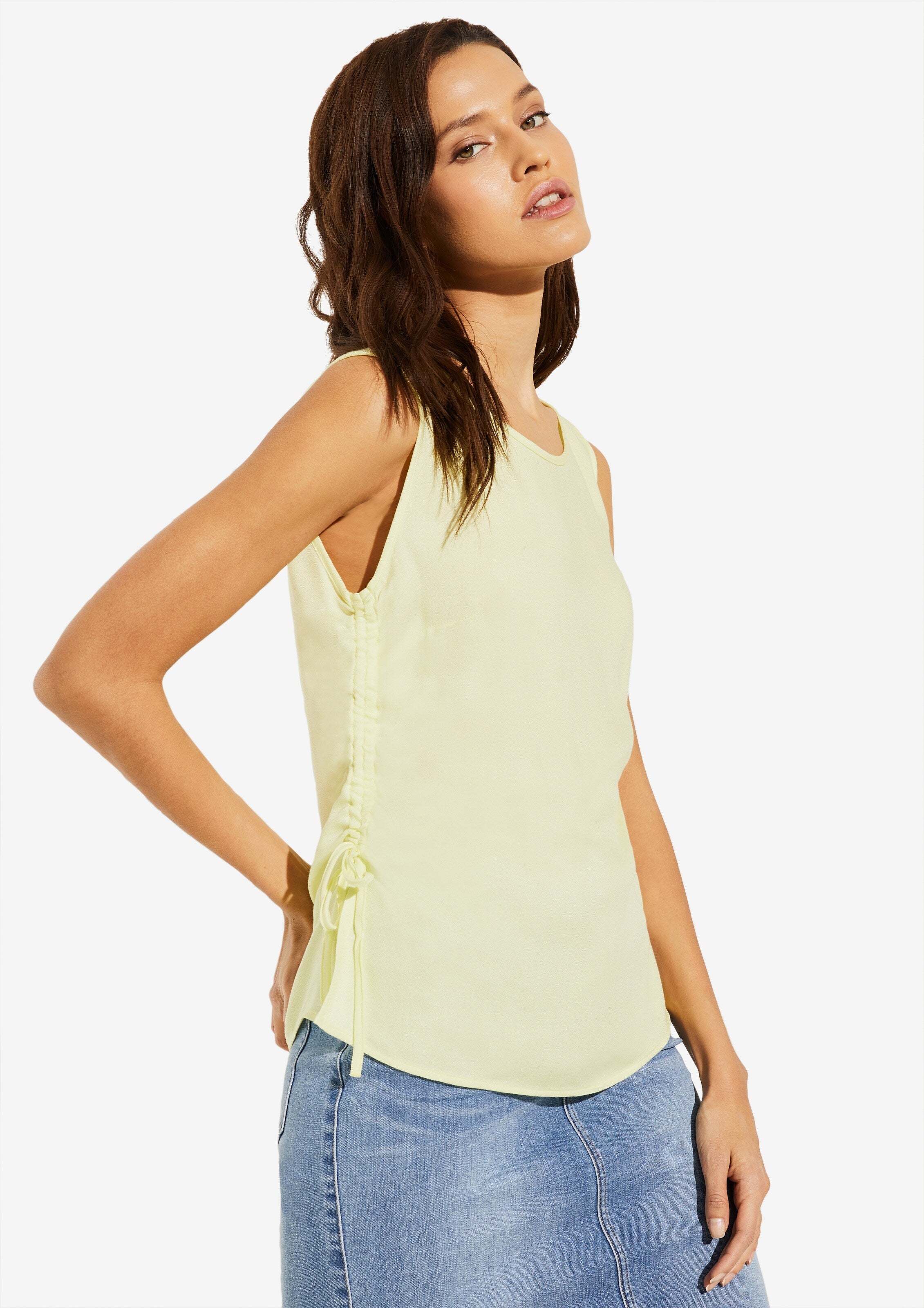  Blouse Tops Blouse Dames Lichtgeel