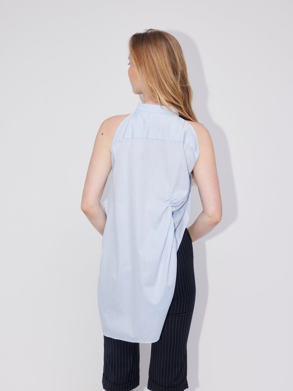  Blouse Tops Blouse Shirred Dames Blauw