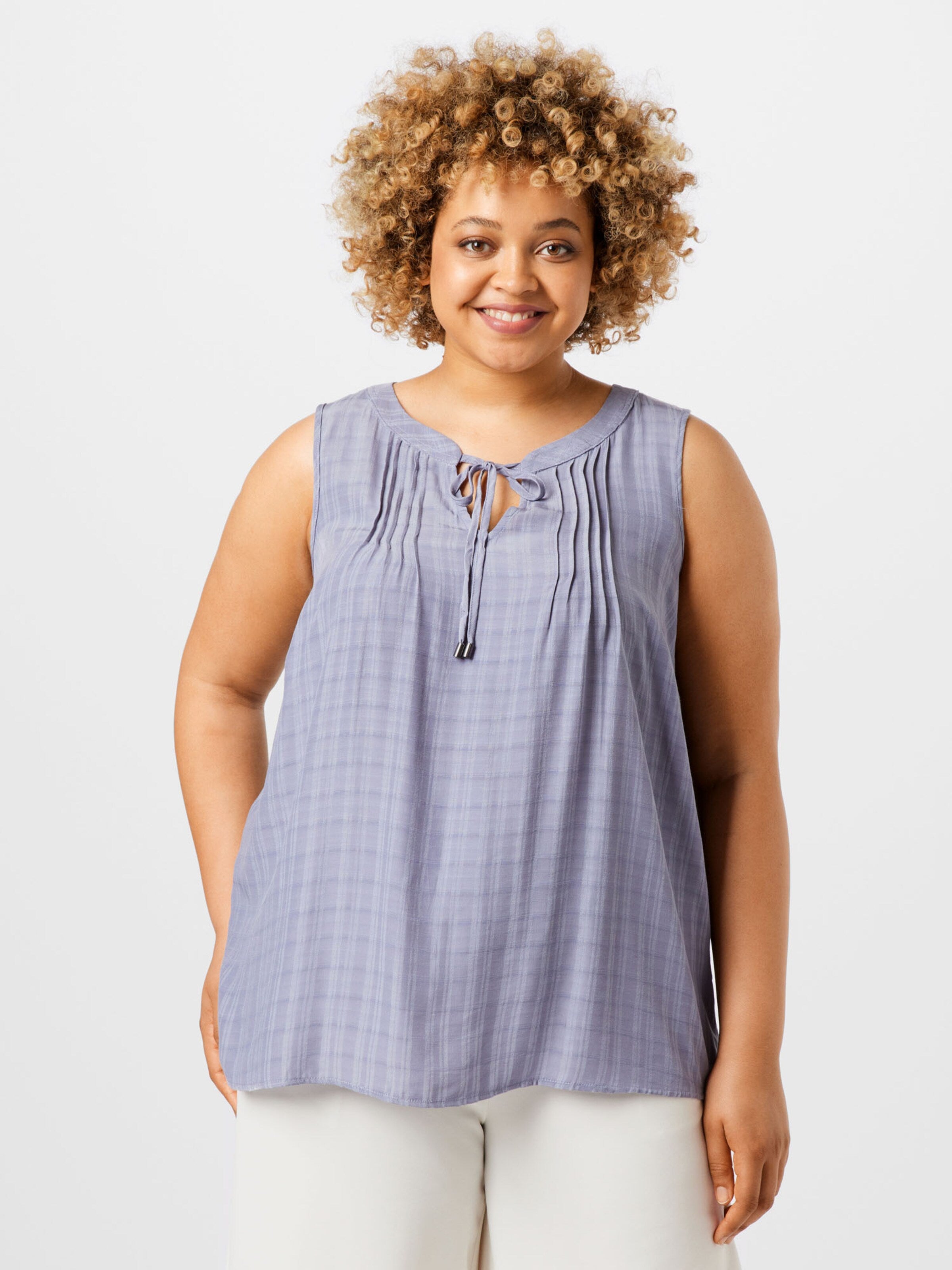 Zizzi Blouse Tops Blouse ADY Dames Zilvergrijs