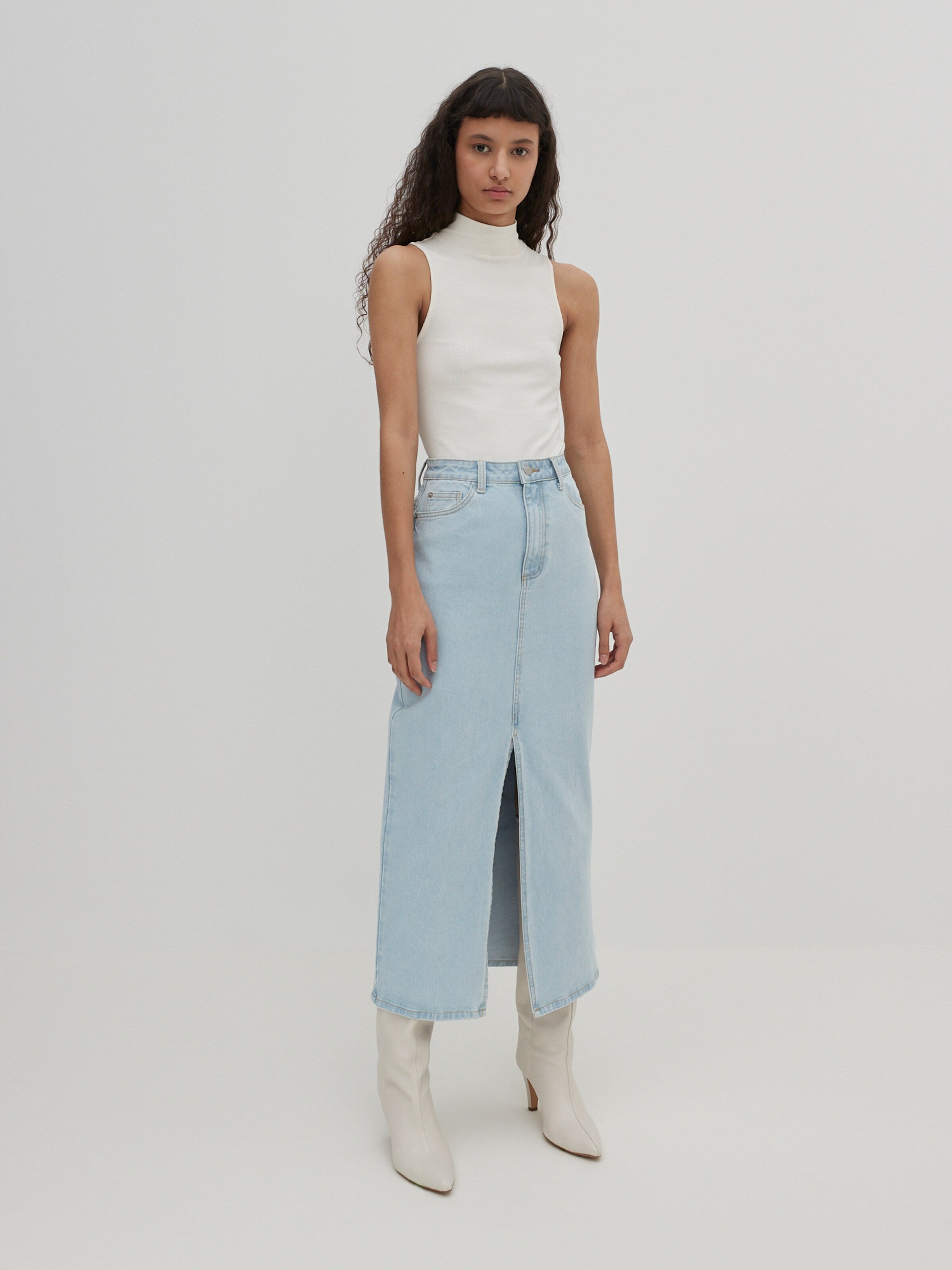 EDITED Mouwloze Shirts Top Lara Dames Offwhite