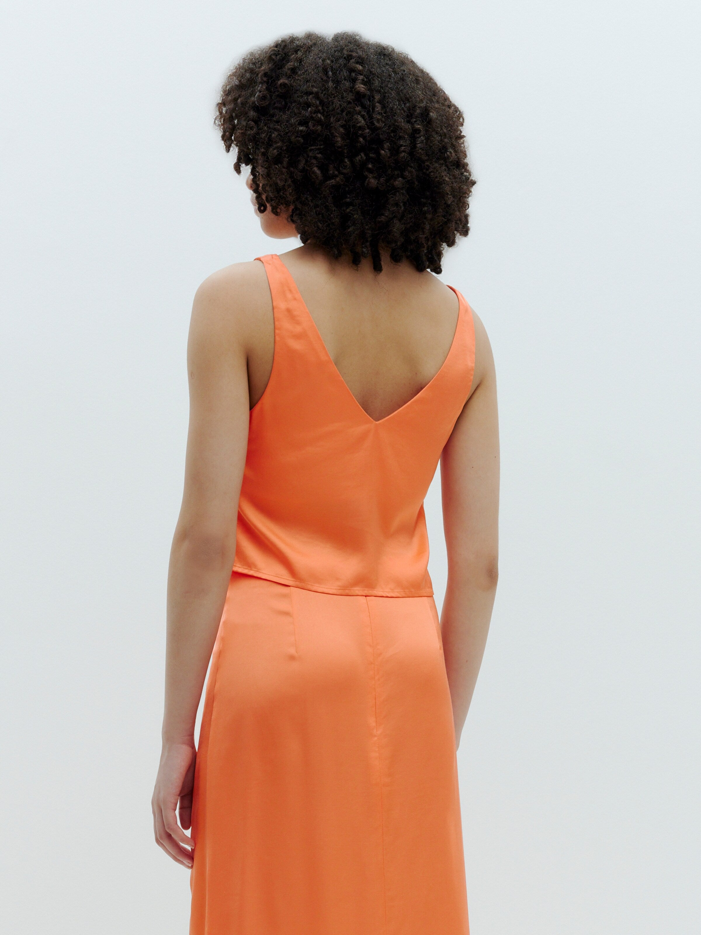 EDITED Mouwloze Shirts Top Jale Dames Oranje