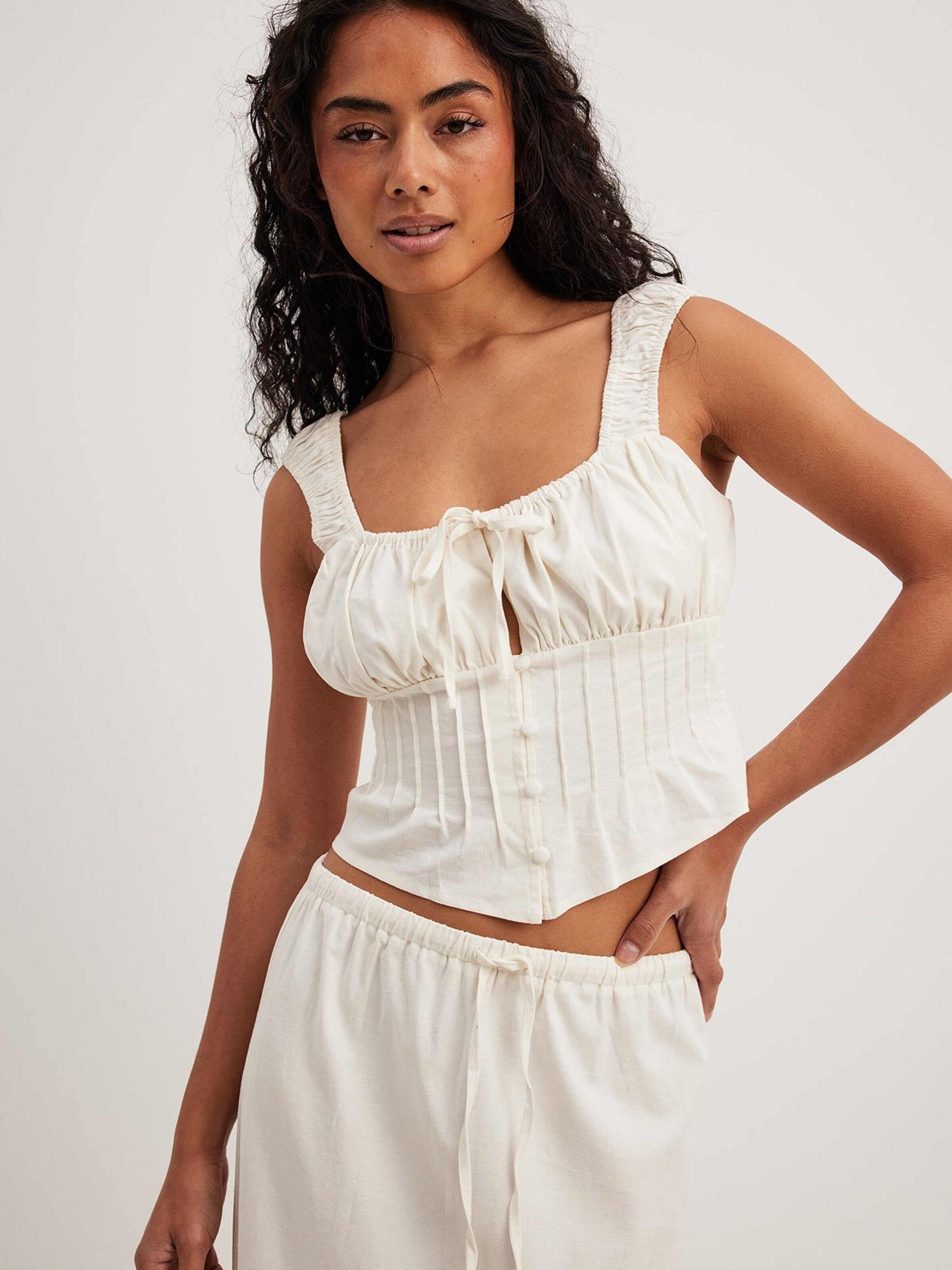 NA-KD Blouse Tops Blouse Dames Wit