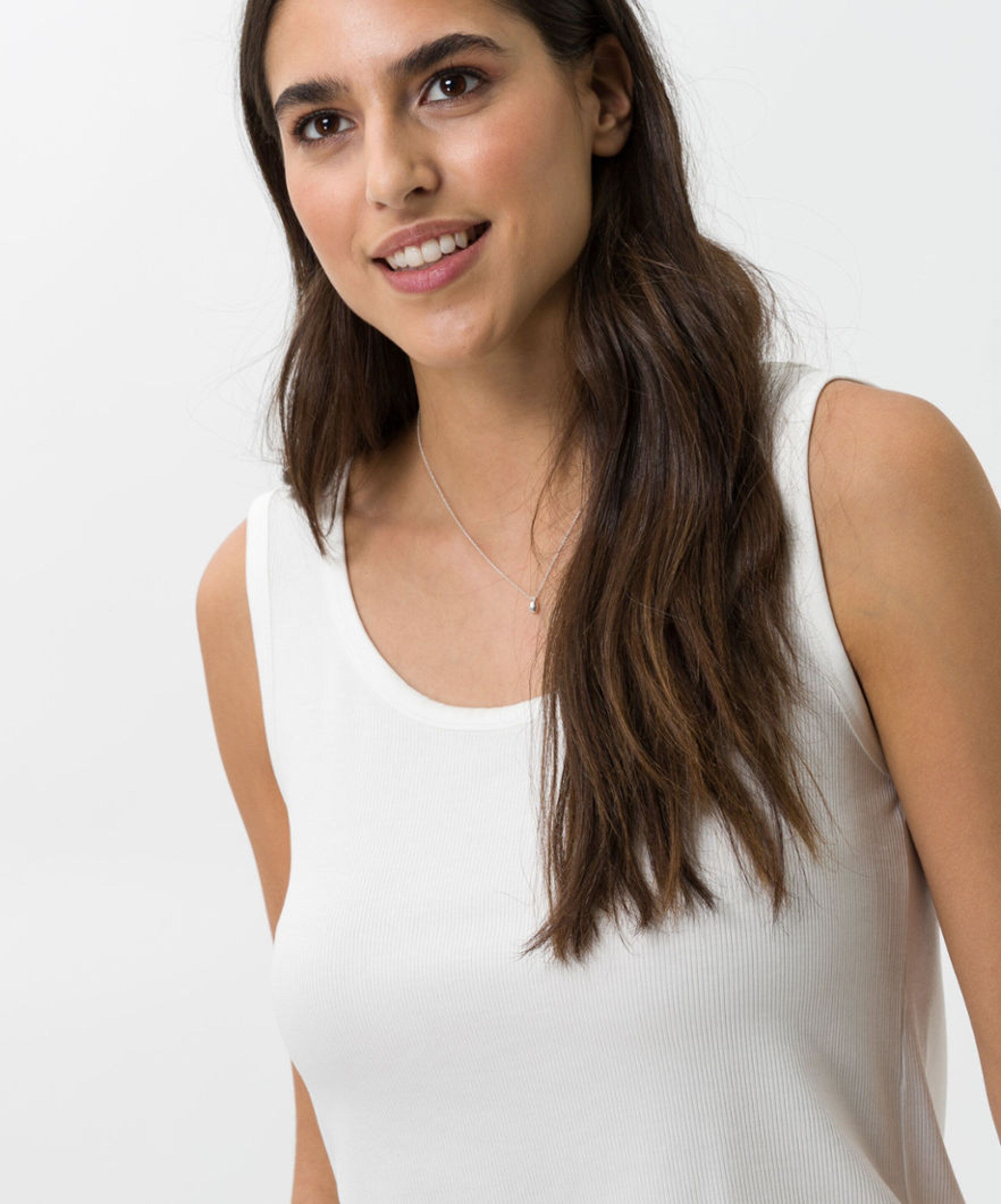 BRAX Tanktops Top Ivy Dames Offwhite