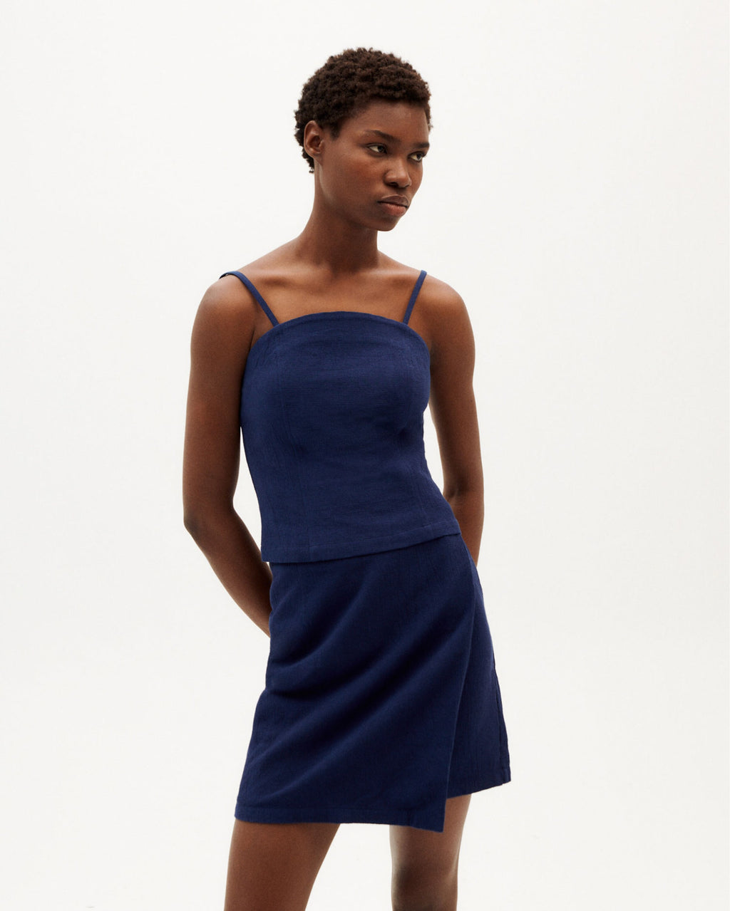 Thinking Mu Spaghetti Tops Top Ada Dames Navy