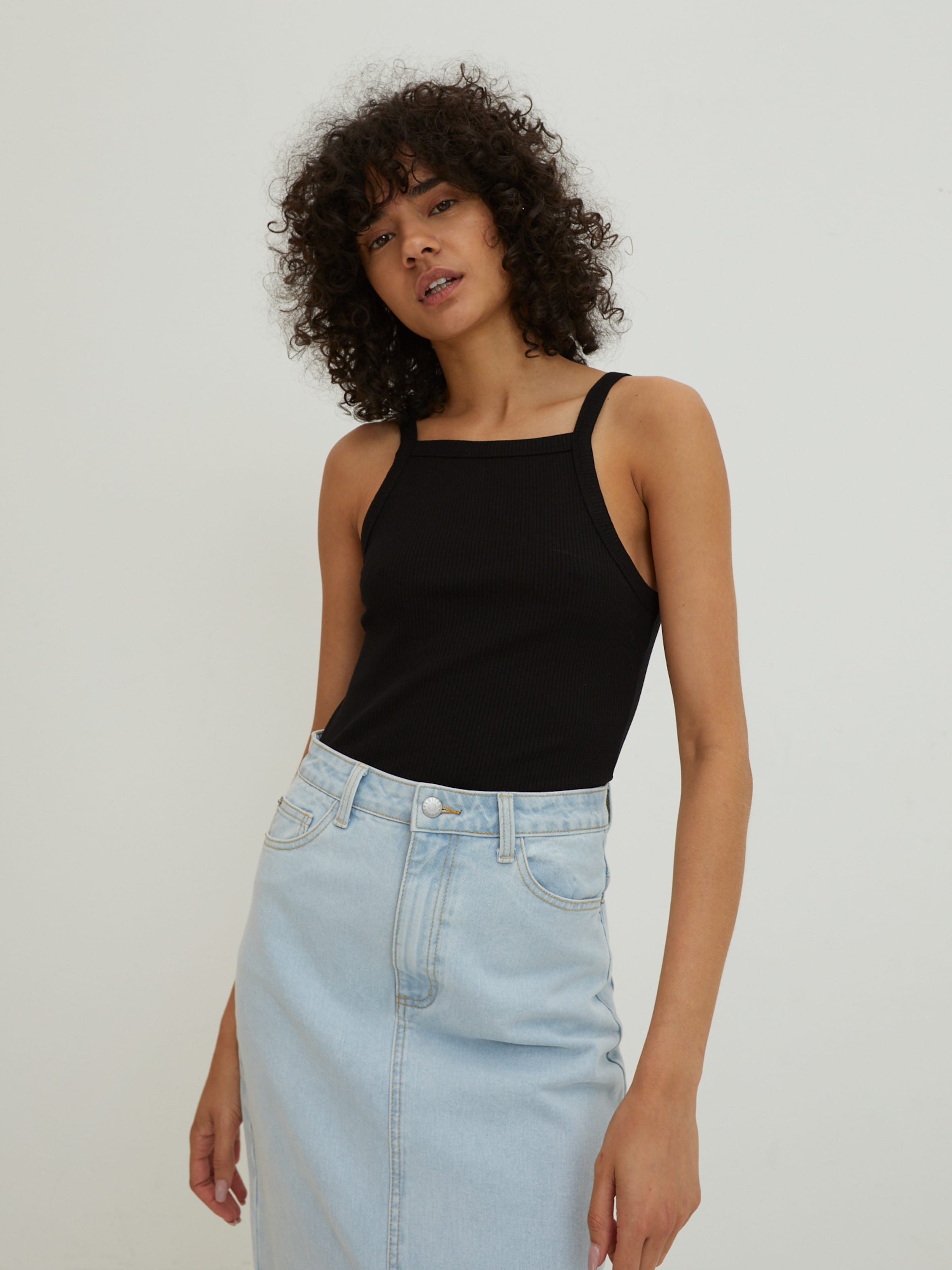 EDITED Tanktops Top Marlee Dames Zwart