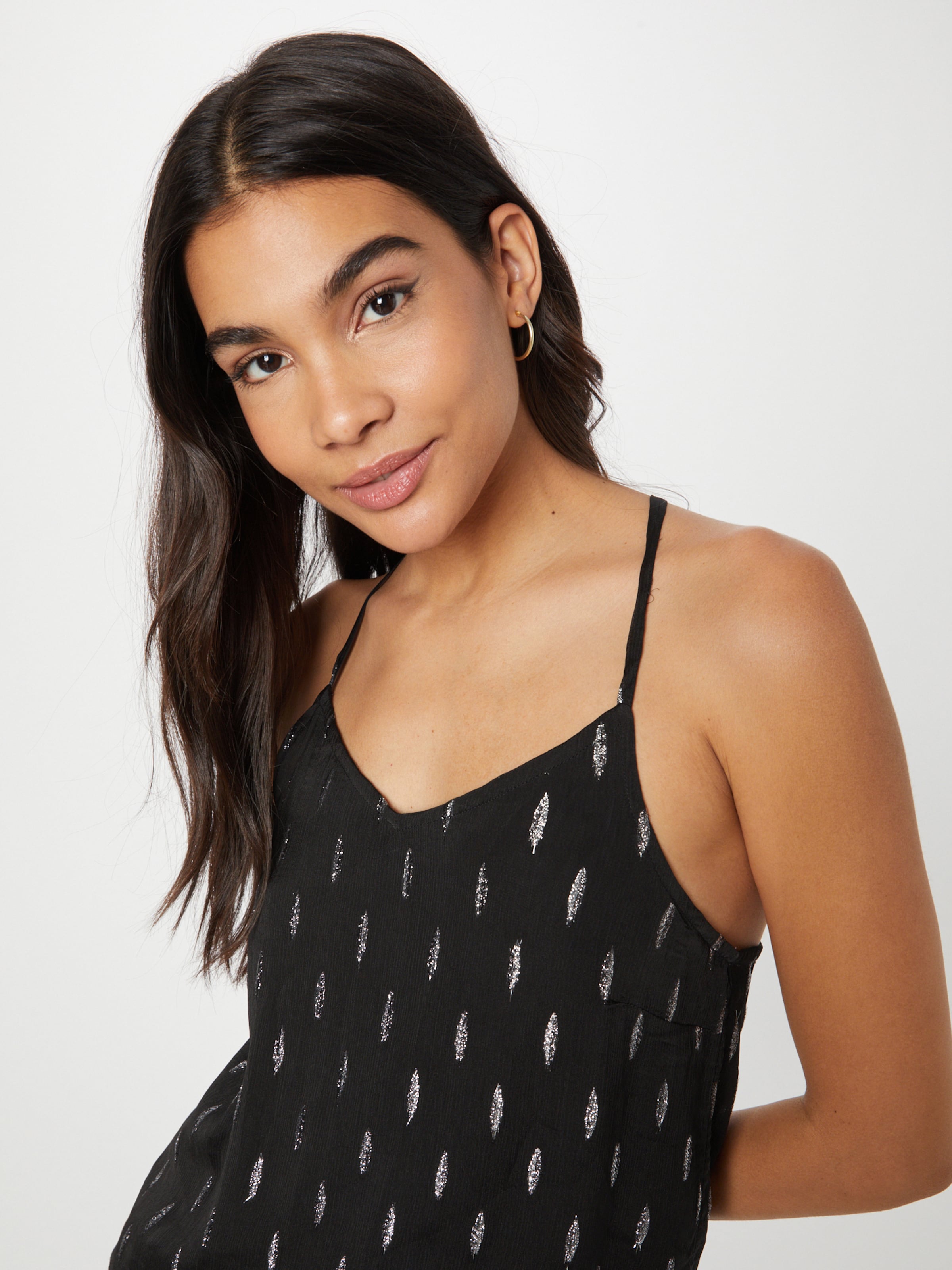 About You Spaghetti Tops Top Fee Dames Zwart