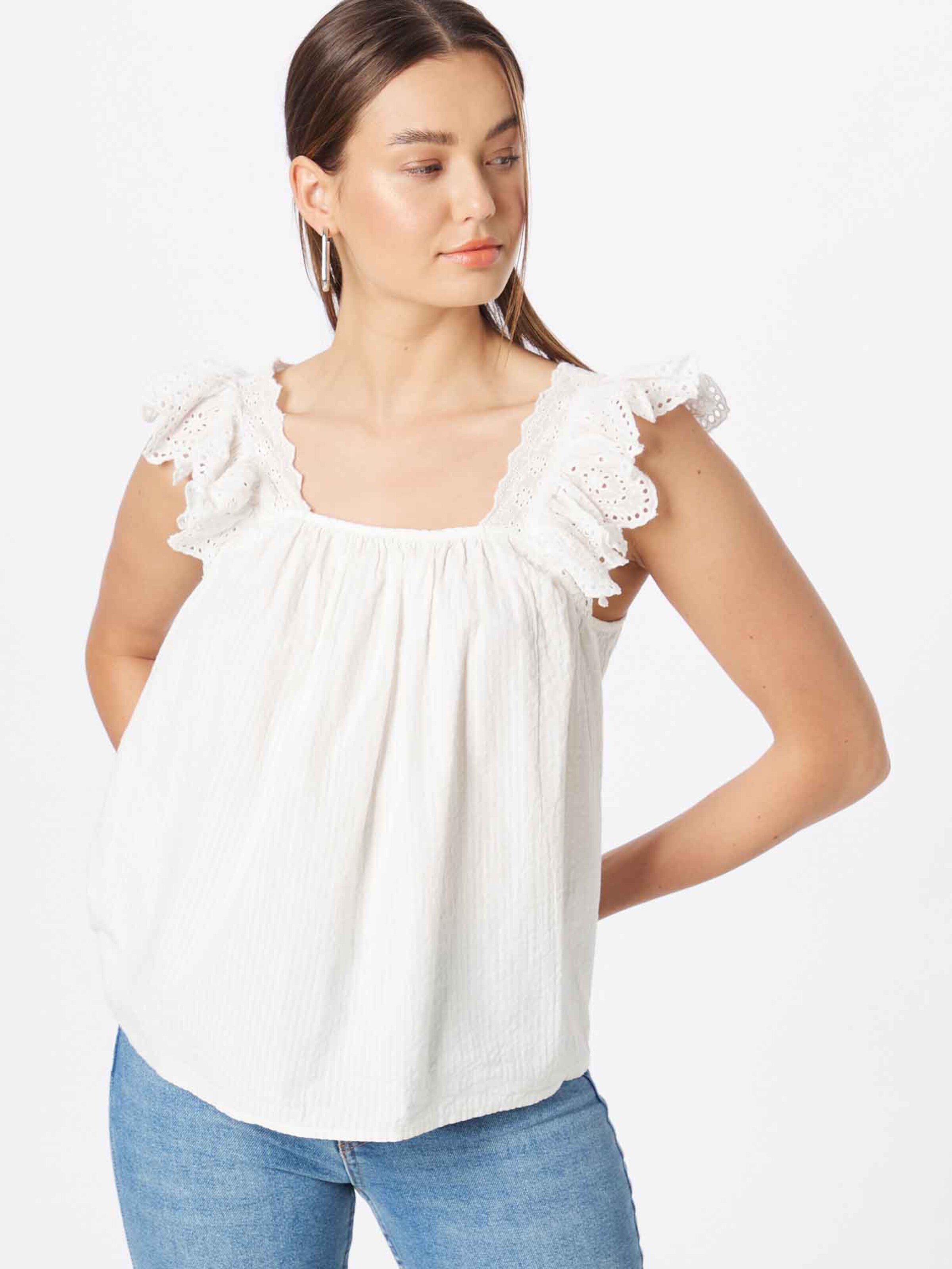 Vero Moda Mouwloze Shirts Top Ulemi Dames Wit