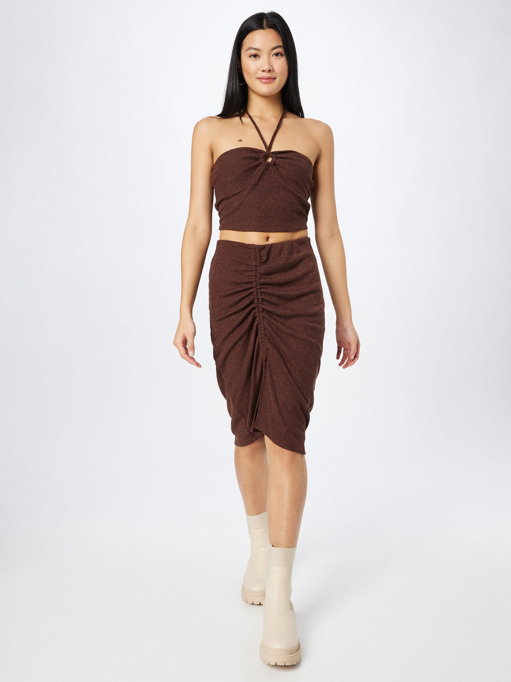 NLY By Nelly Crop Tops Top Dames Bruin