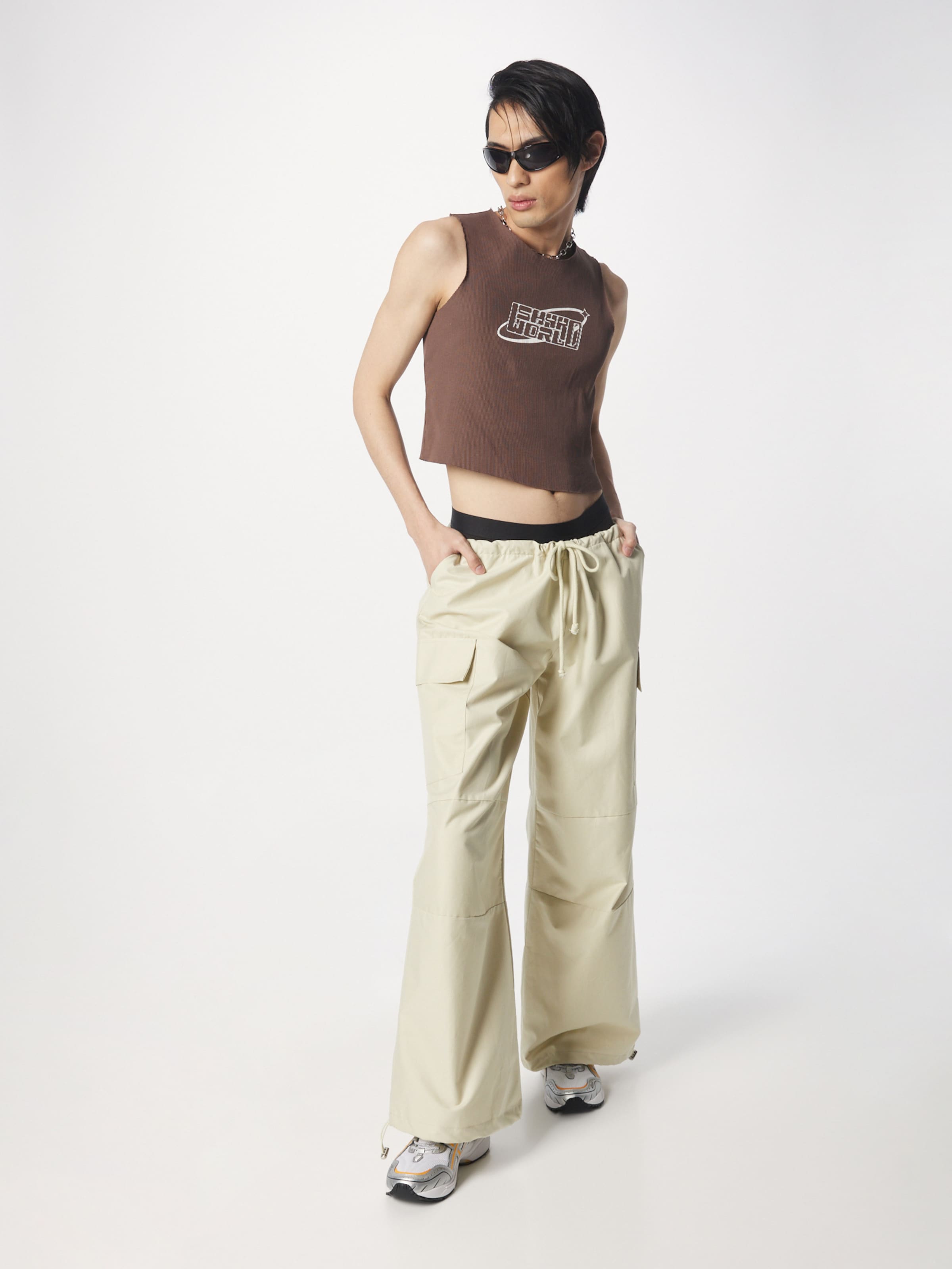  Crop Tops Shirt Angely Dames Bruin