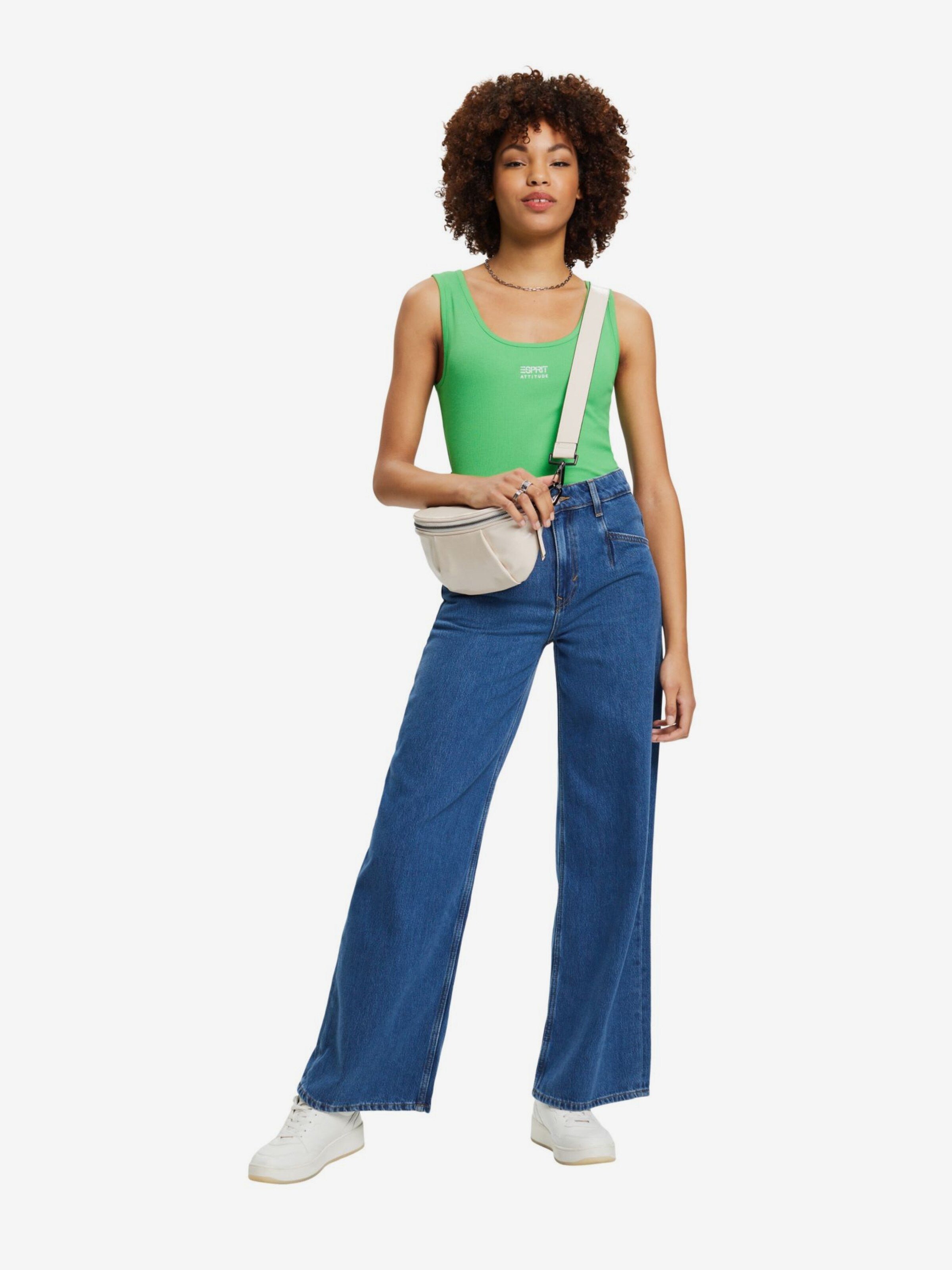 ESPRIT Mouwloze Shirts Top Dames Groen