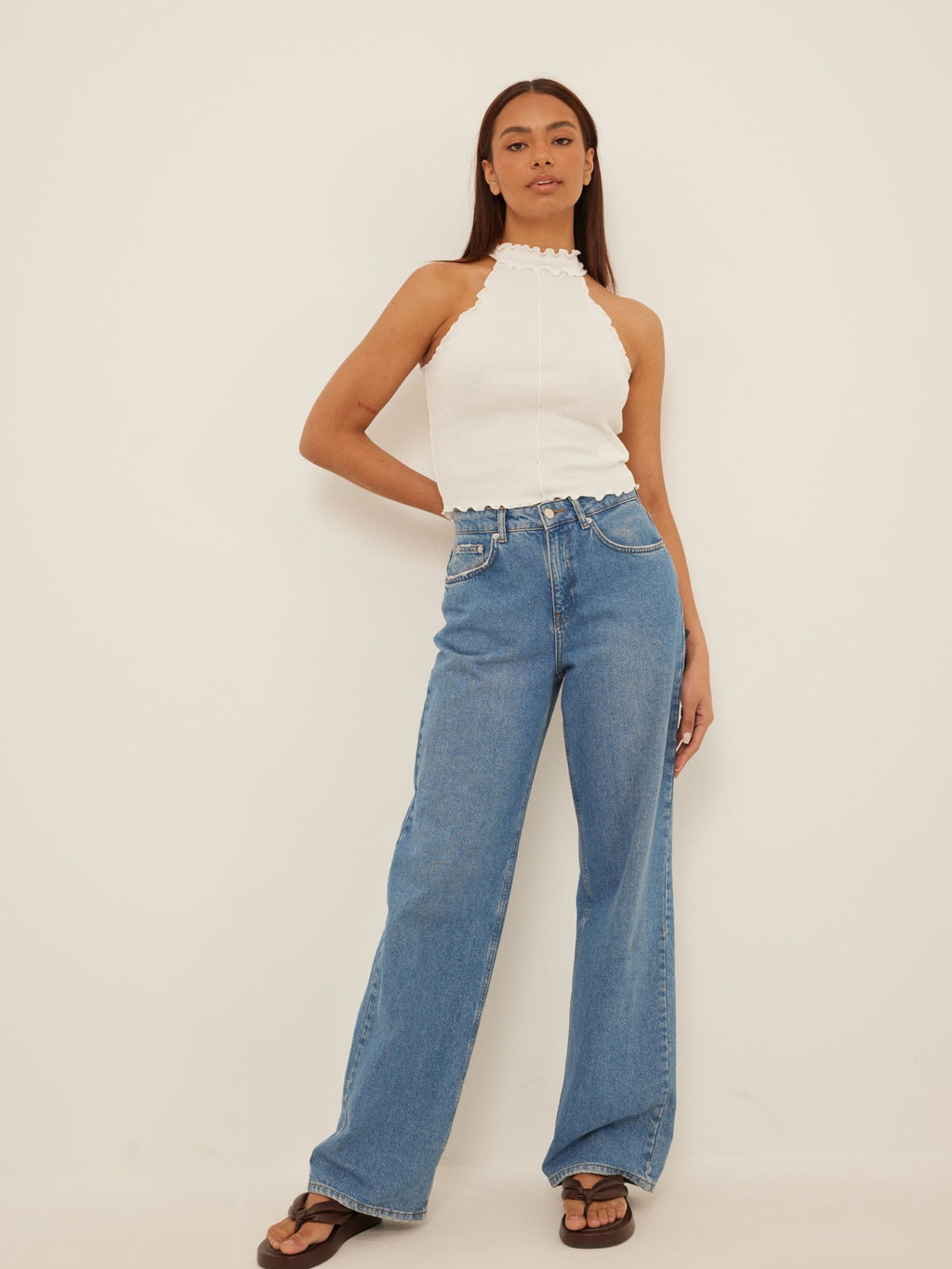 NA-KD Uitgaanstops Top Dames Offwhite