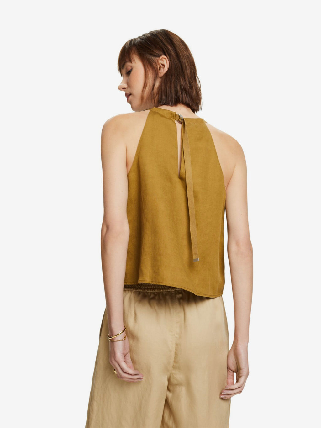ESPRIT Blouse Tops Blouse Dames Bruin