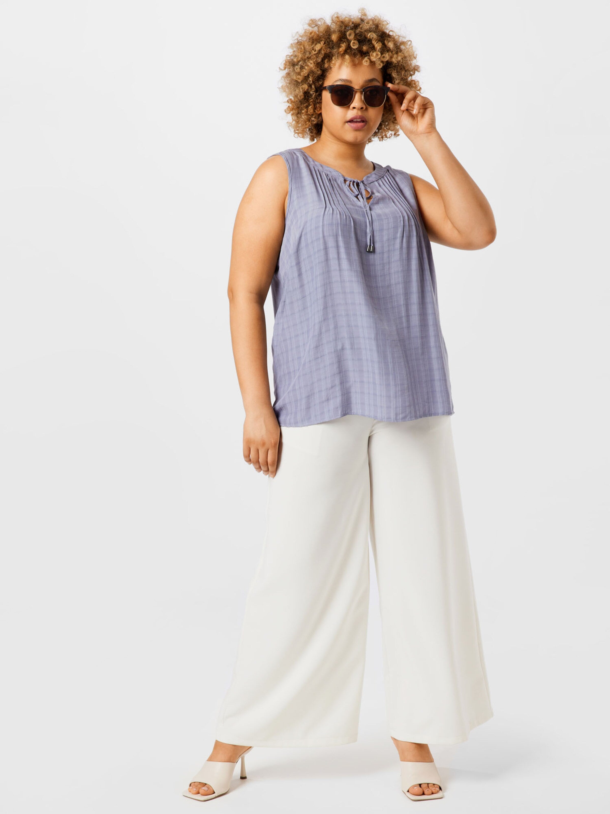 Zizzi Blouse Tops Blouse ADY Dames Zilvergrijs