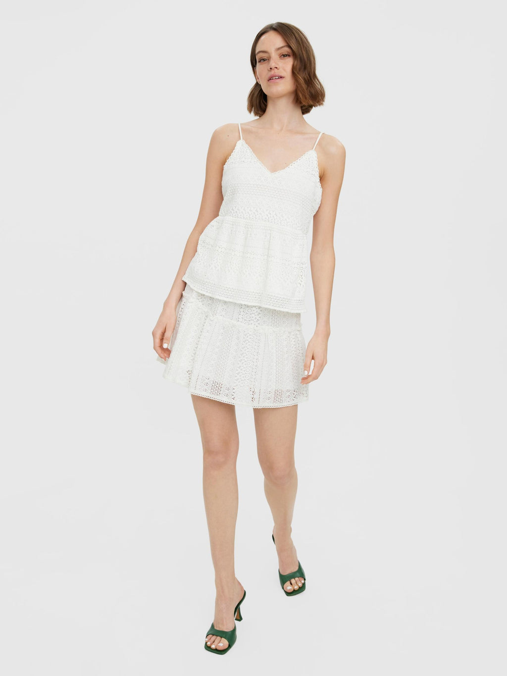 Vero Moda Kanten Tops Top Honey Dames Wit