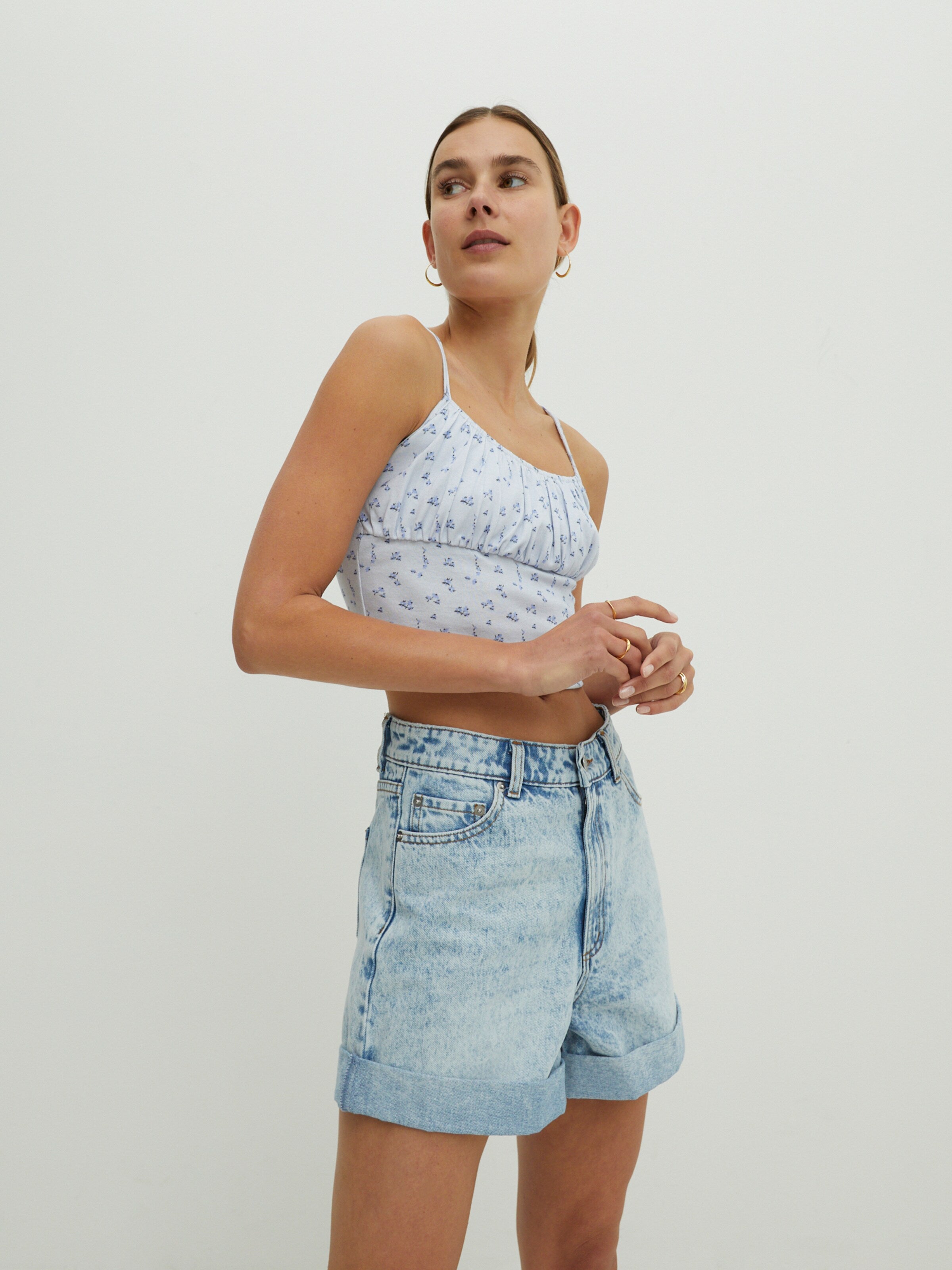EDITED Crop Tops Top Top Dames Blauw / Gemengde Kleuren