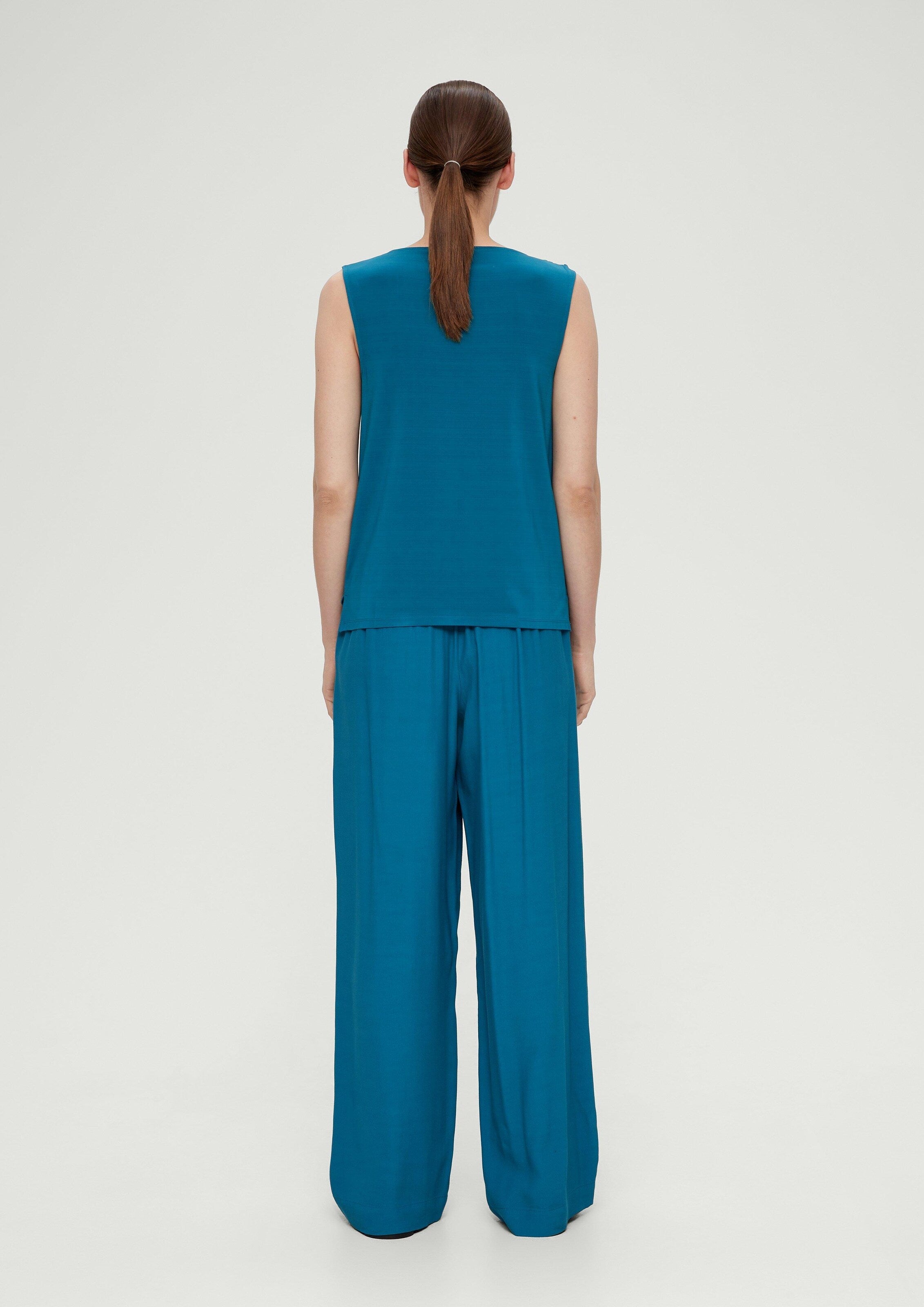 S.Oliver BLACK LABEL Mouwloze Shirts Top Dames Blauw