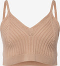 Ulla Popken Spaghetti Tops Top Dames Donkerbeige