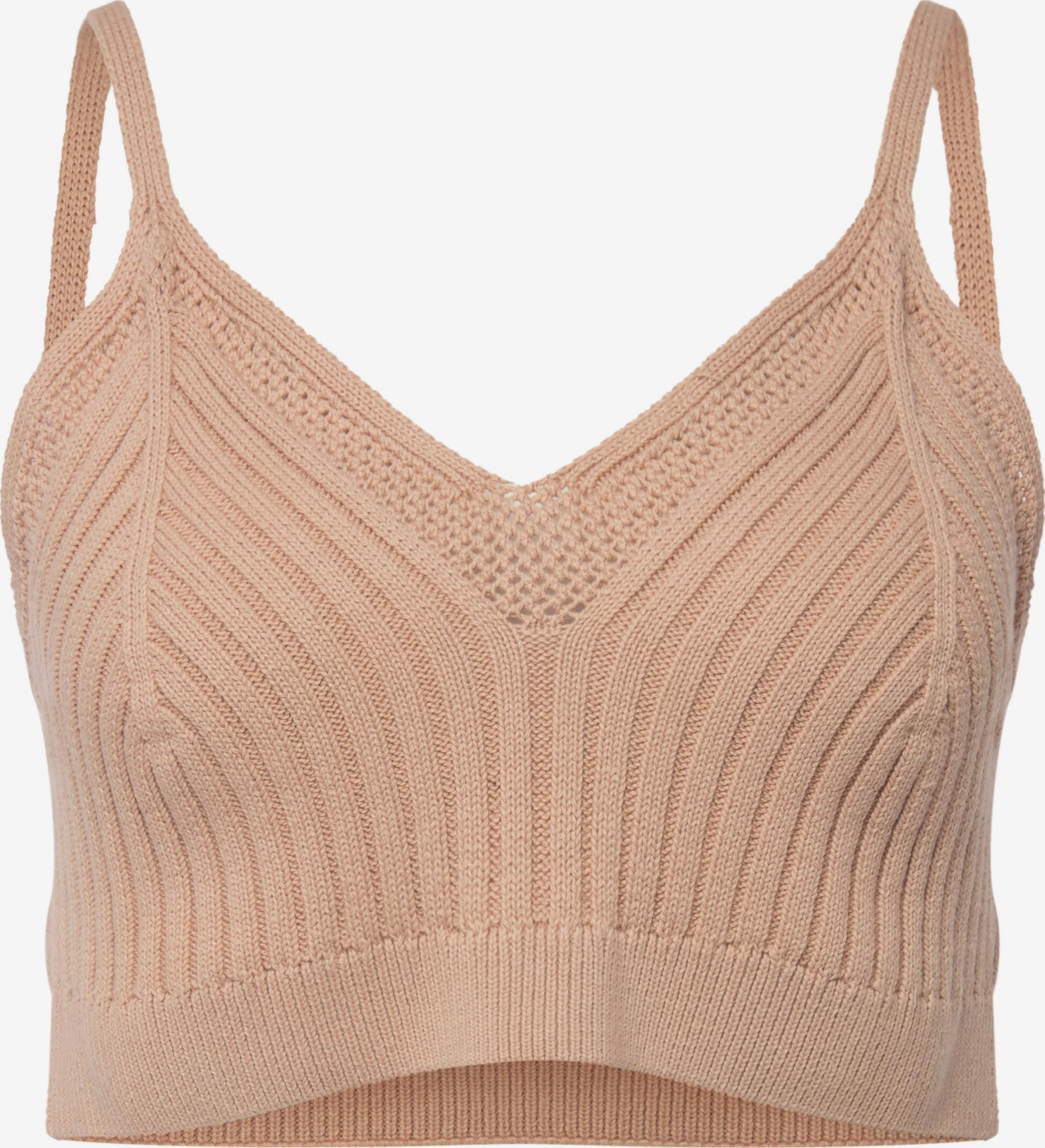 Ulla Popken Spaghetti Tops Top Dames Donkerbeige