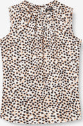 Comma Blouse Tops Blouse Dames Beige / Wit