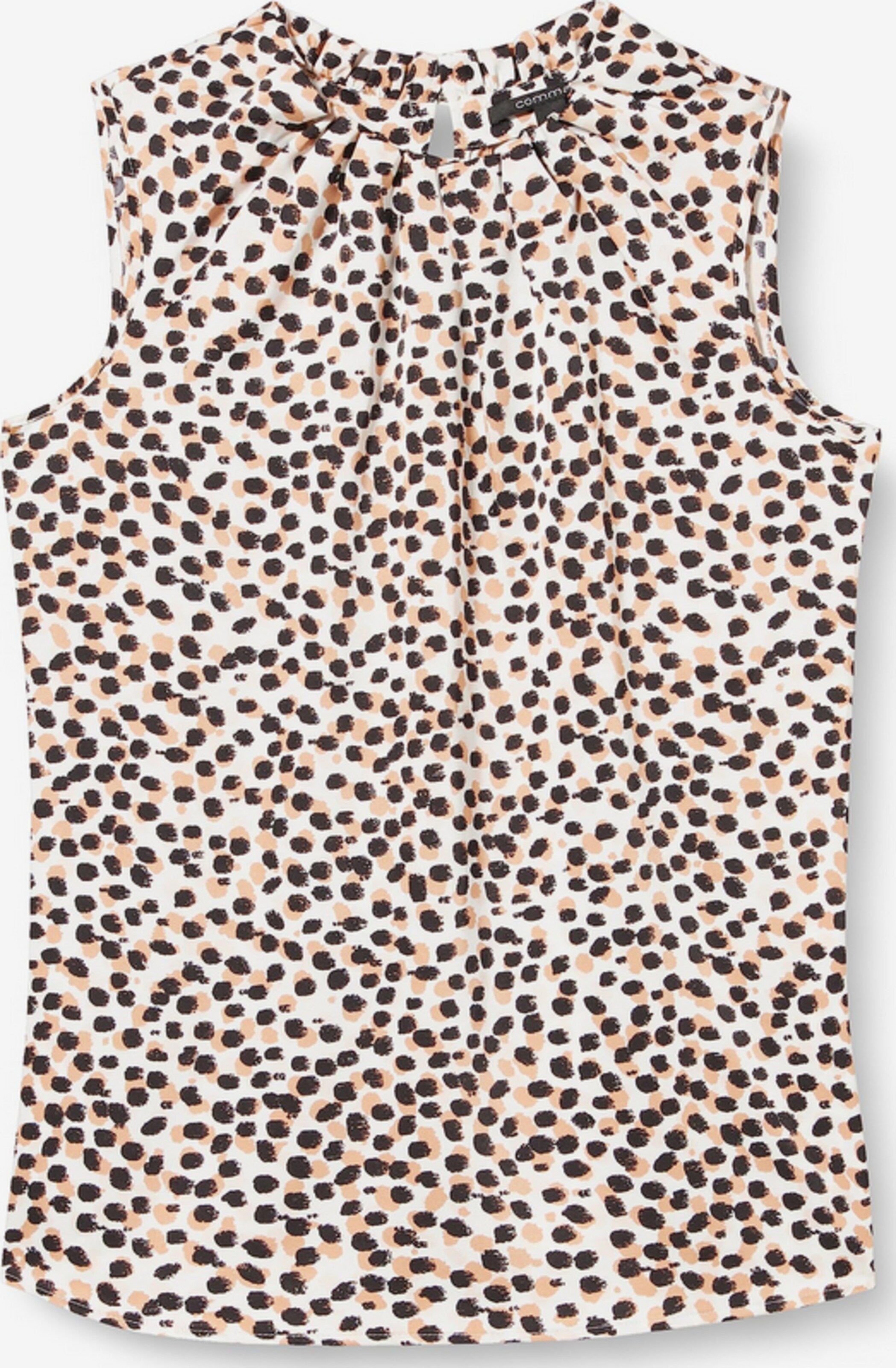 Comma Blouse Tops Blouse Dames Beige / Wit