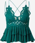 FREE PEOPLE Kanten Tops Top ADELLA Dames Blauw