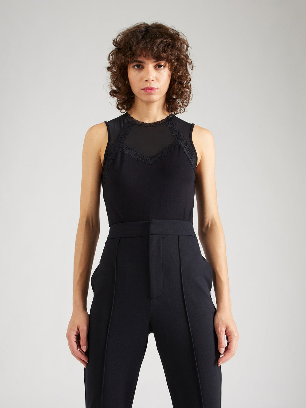 About You Kanten Tops Top Rosalie Dames Zwart