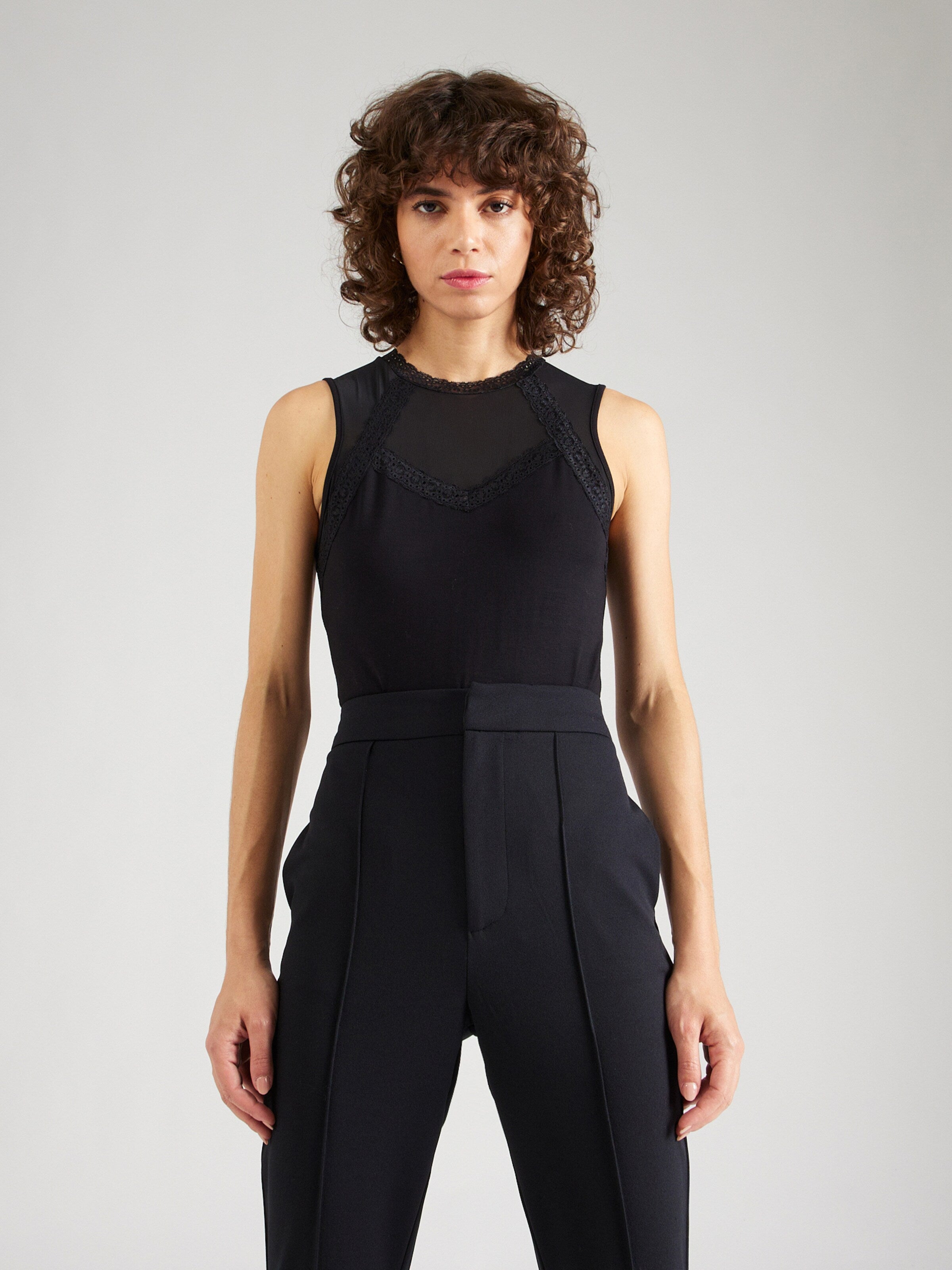About You Kanten Tops Top Rosalie Dames Zwart