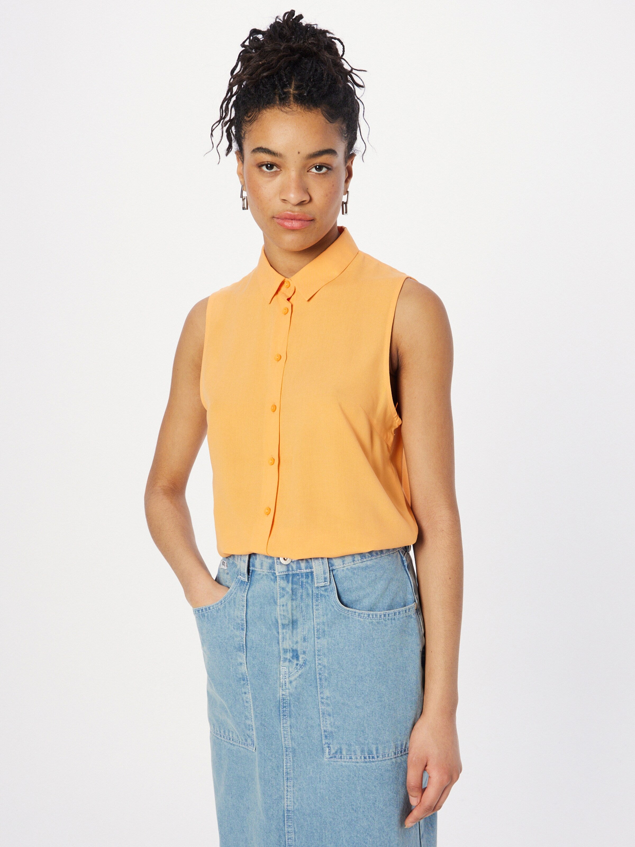 ICHI Blouse Tops Blouse Main To Dames Lichtoranje